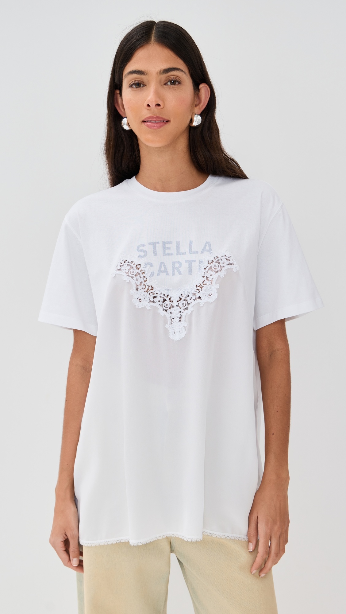 Lace Slip Jersey Tee - 6