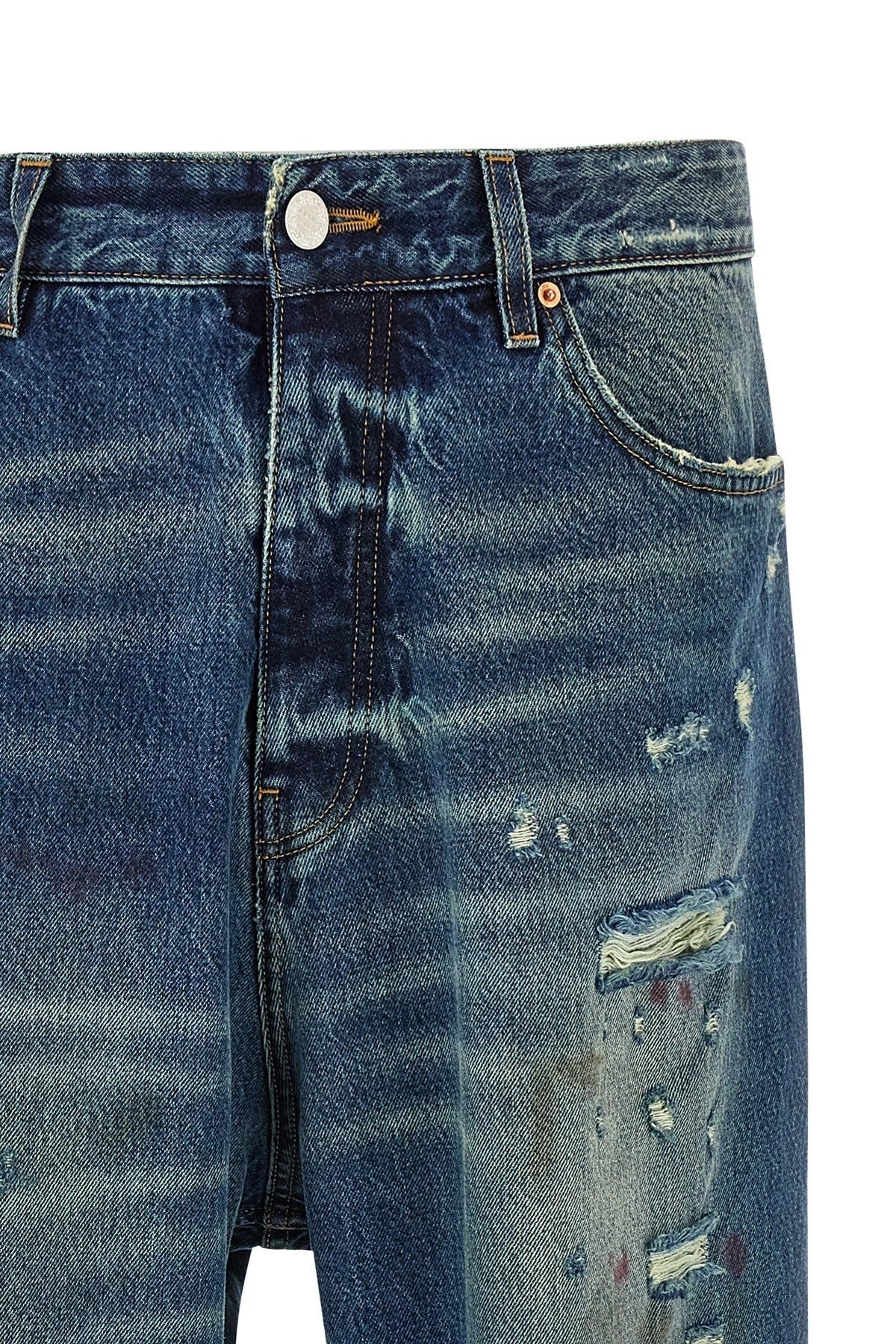 Vetements Men 'Blue Distressed Baggy' Jeans - 3