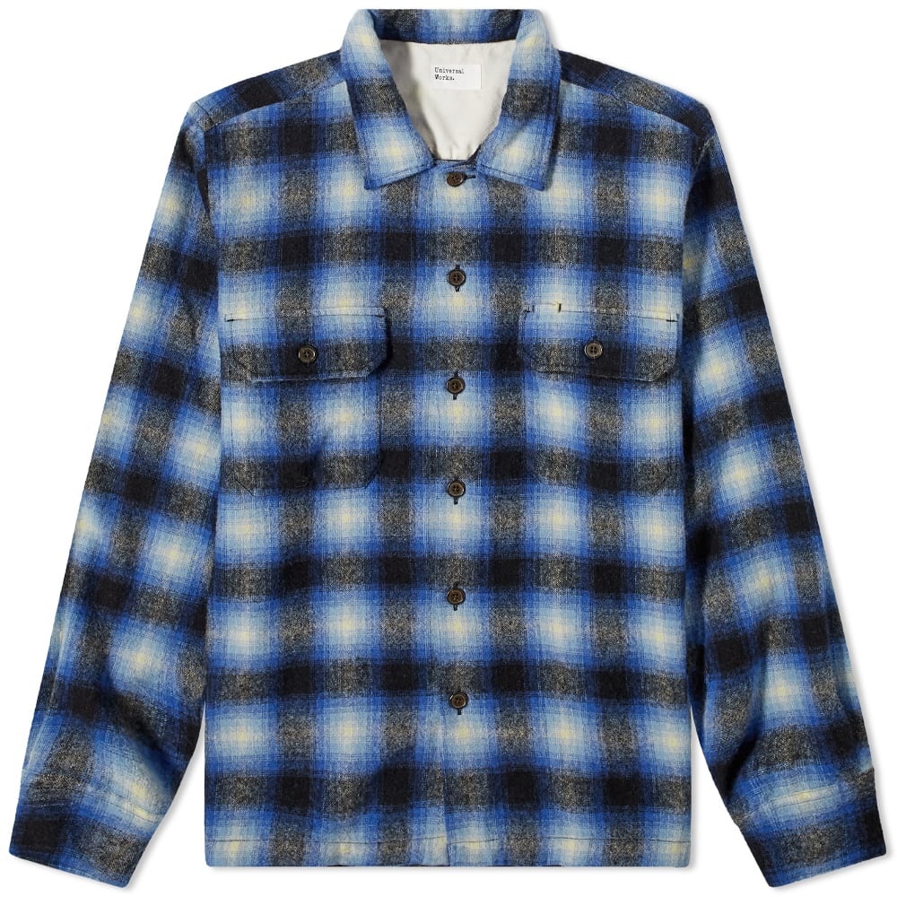 Universal Works Wool Plaid Utility Shirt - 1