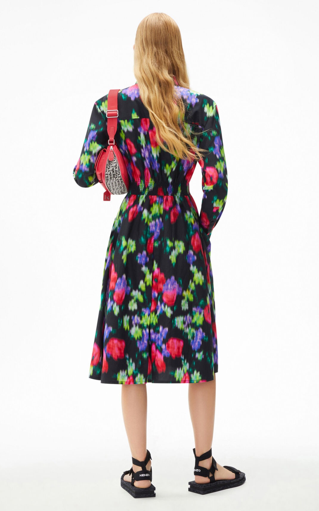 'Blurred Flowers' shirt dress - 3