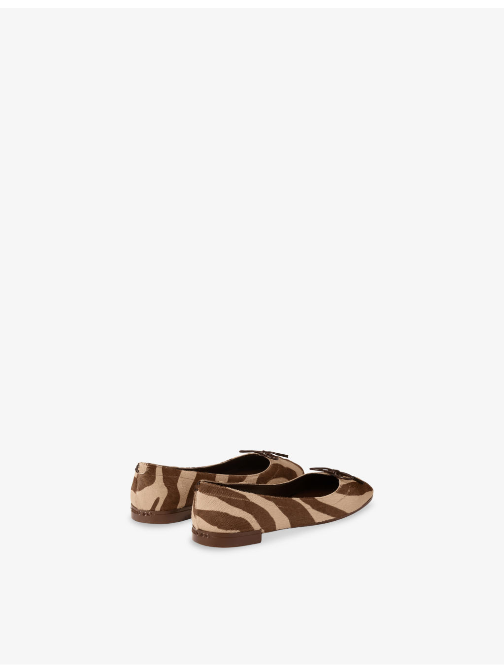 Scarlett Ballerina Zebra-Print Leather Flats - 4