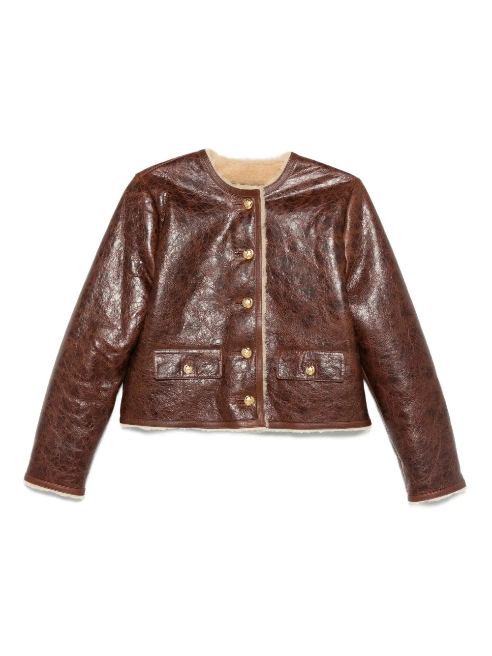 Zanie button leather jacket - 1