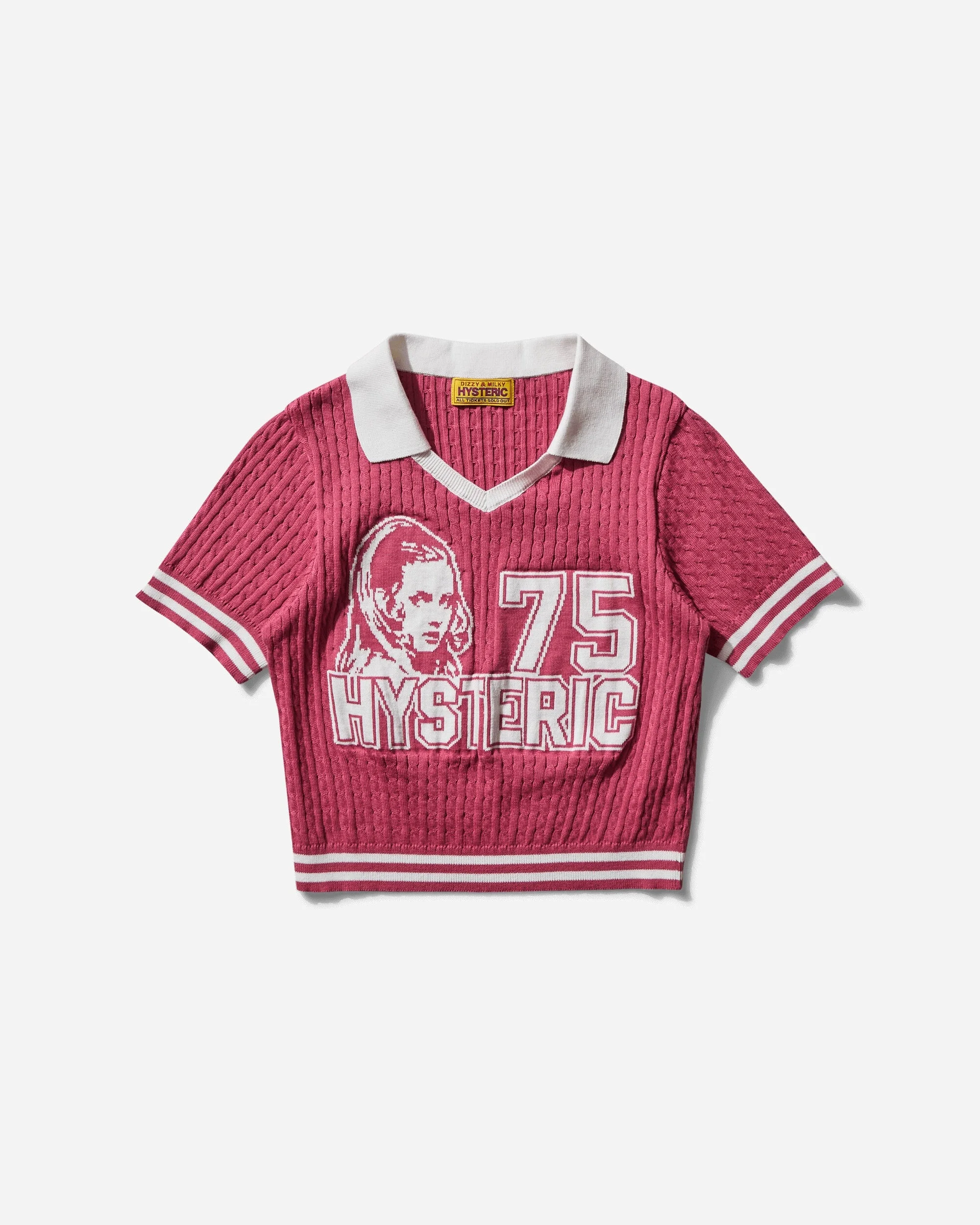 Women's Hysteric 75 Jacquard Tiny T-Shirt Pink - 1