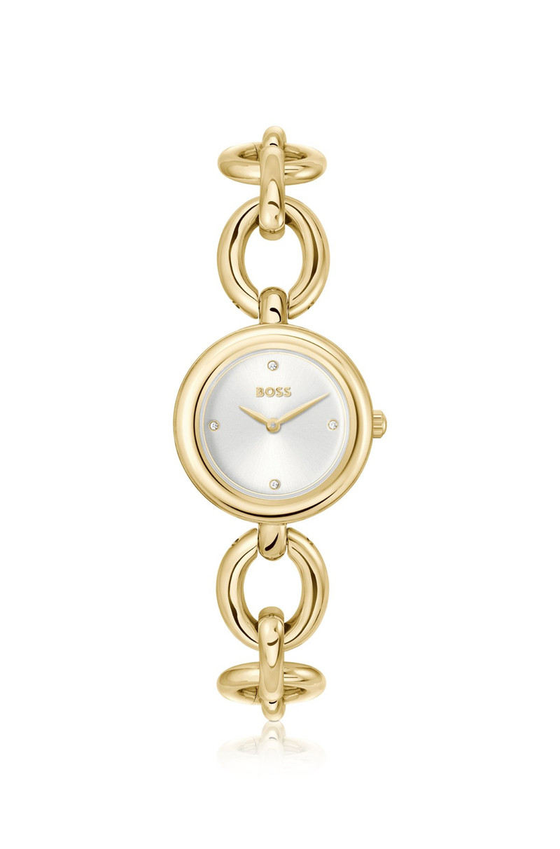 GOLD-TONE WATCH WITH RING BRACELET 1