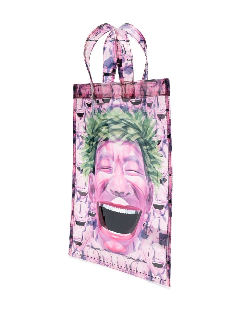 graphic-print transparent tote bag - 3