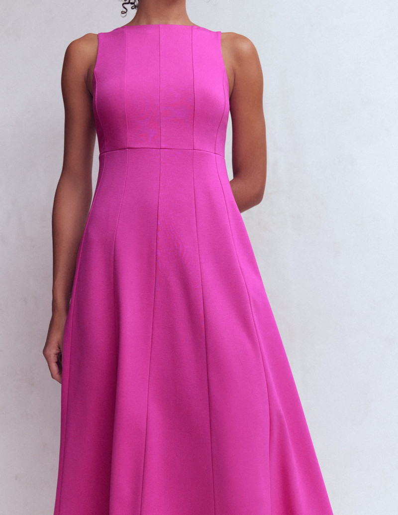 Sleeveless Ponte Midi Dress-Passion Flower 3