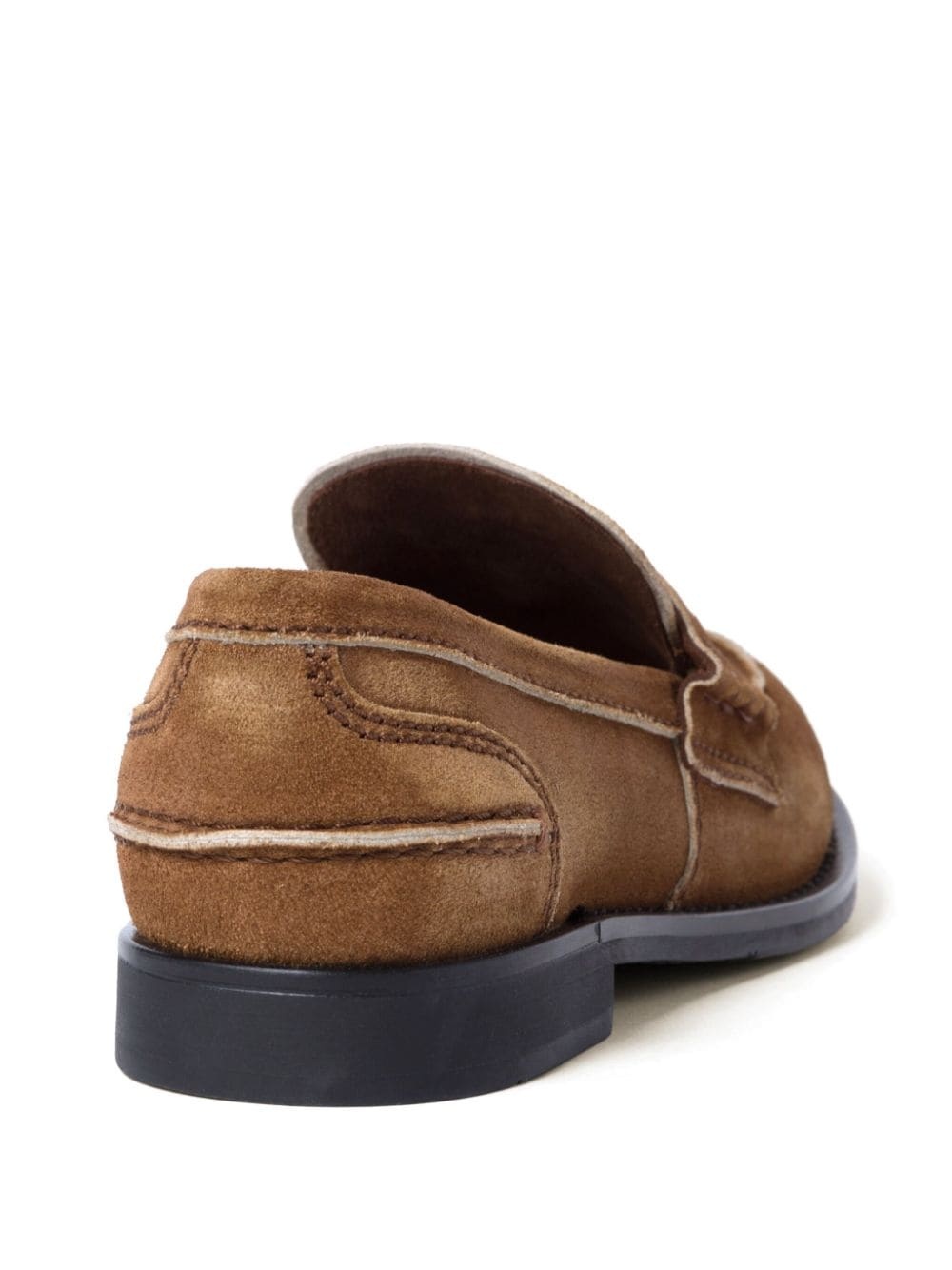coin-plaque suede loafers - 3