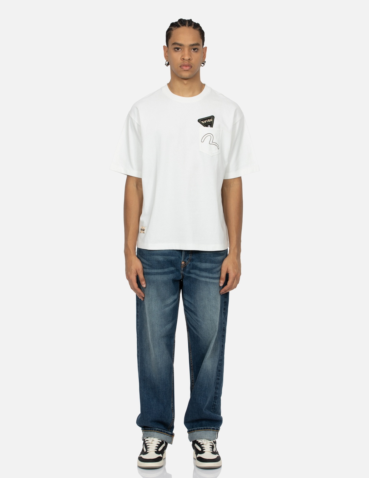 SEAGULL AND STACKED BADGE PRINT DAICOCK RELAX FIT T-SHIRT - 6