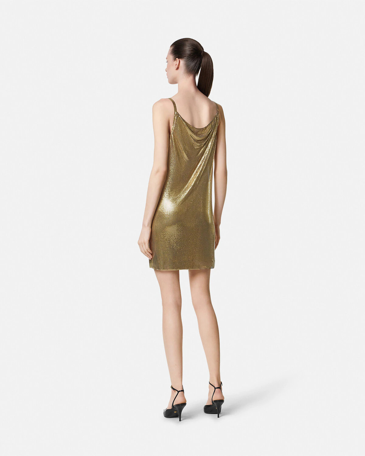 Metal Mesh Slip Mini Dress - 4
