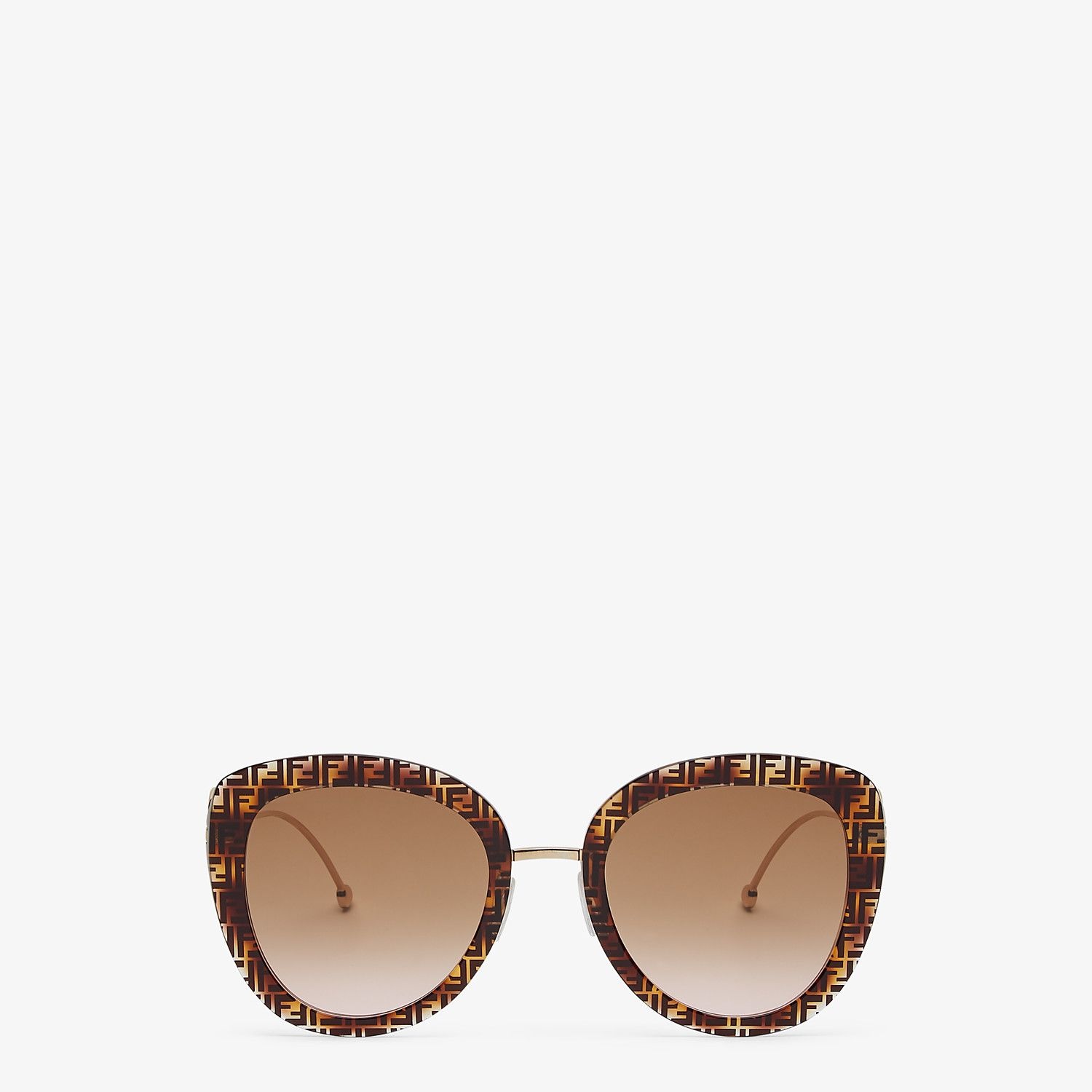 FF Havana acetate and metal sunglasses - 1