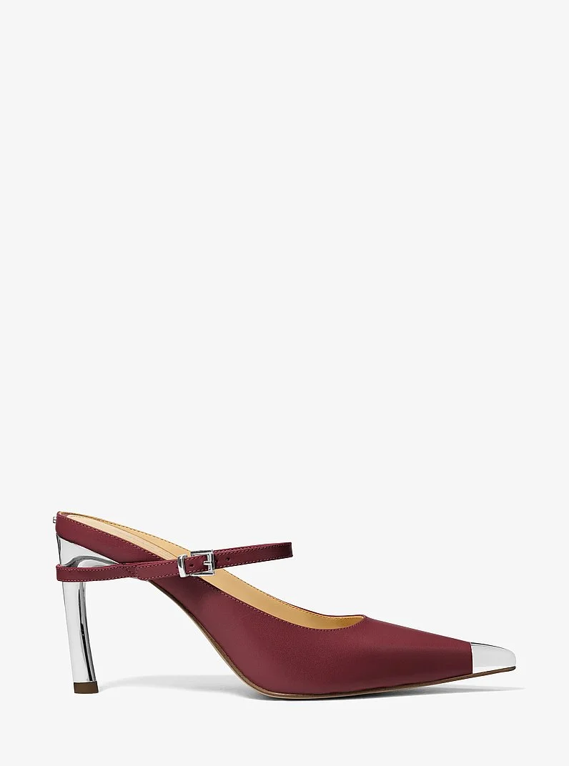 Kasia Leather High Mule Pump - 1