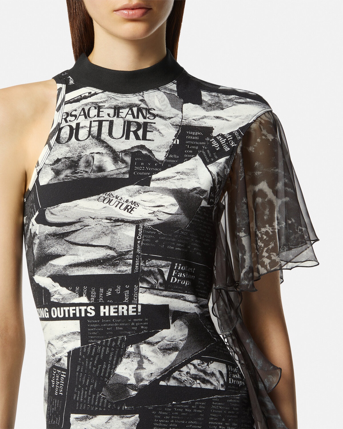 Magazine Print Mini Dress - 3