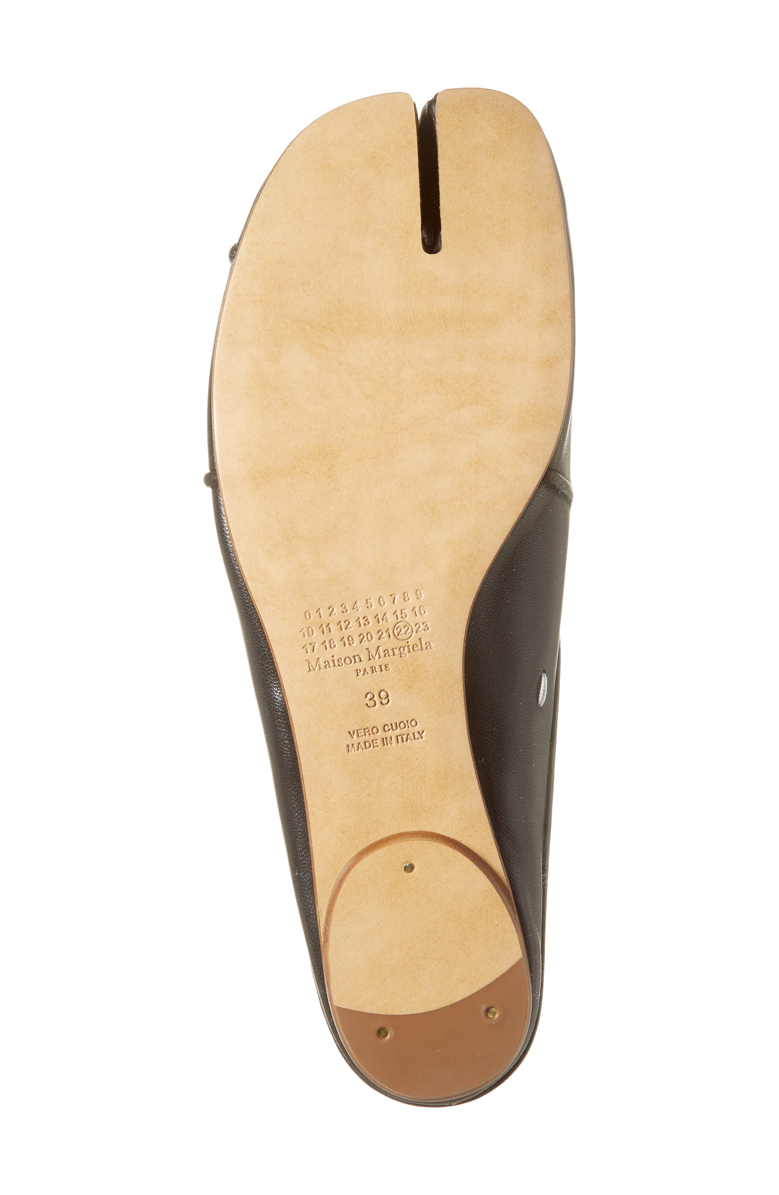 Maison Margiela Tabi Ballerina Mary Jane Mule in Black/Beige at Nordstrom - 6