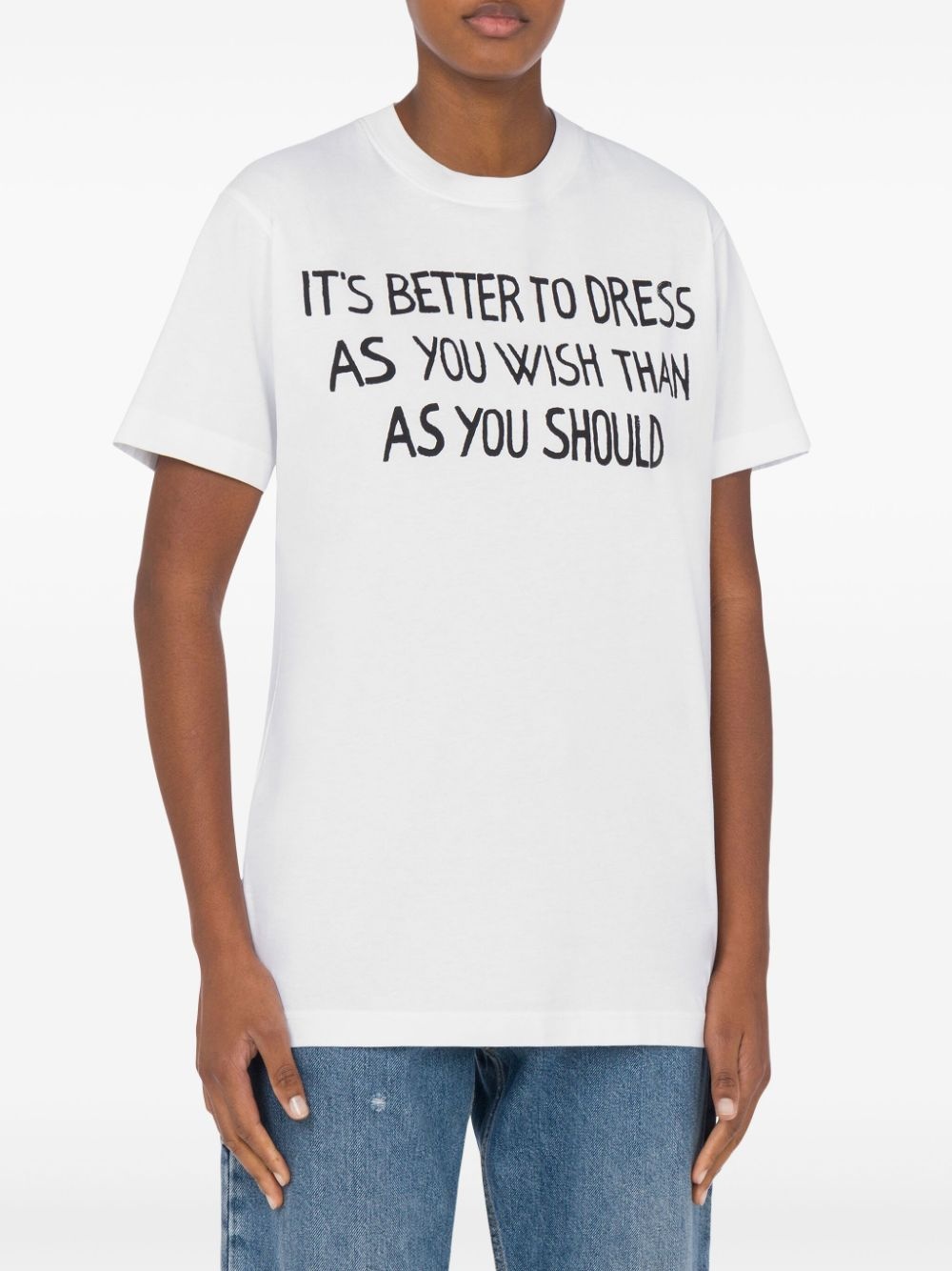 slogan-print T-shirt - 2