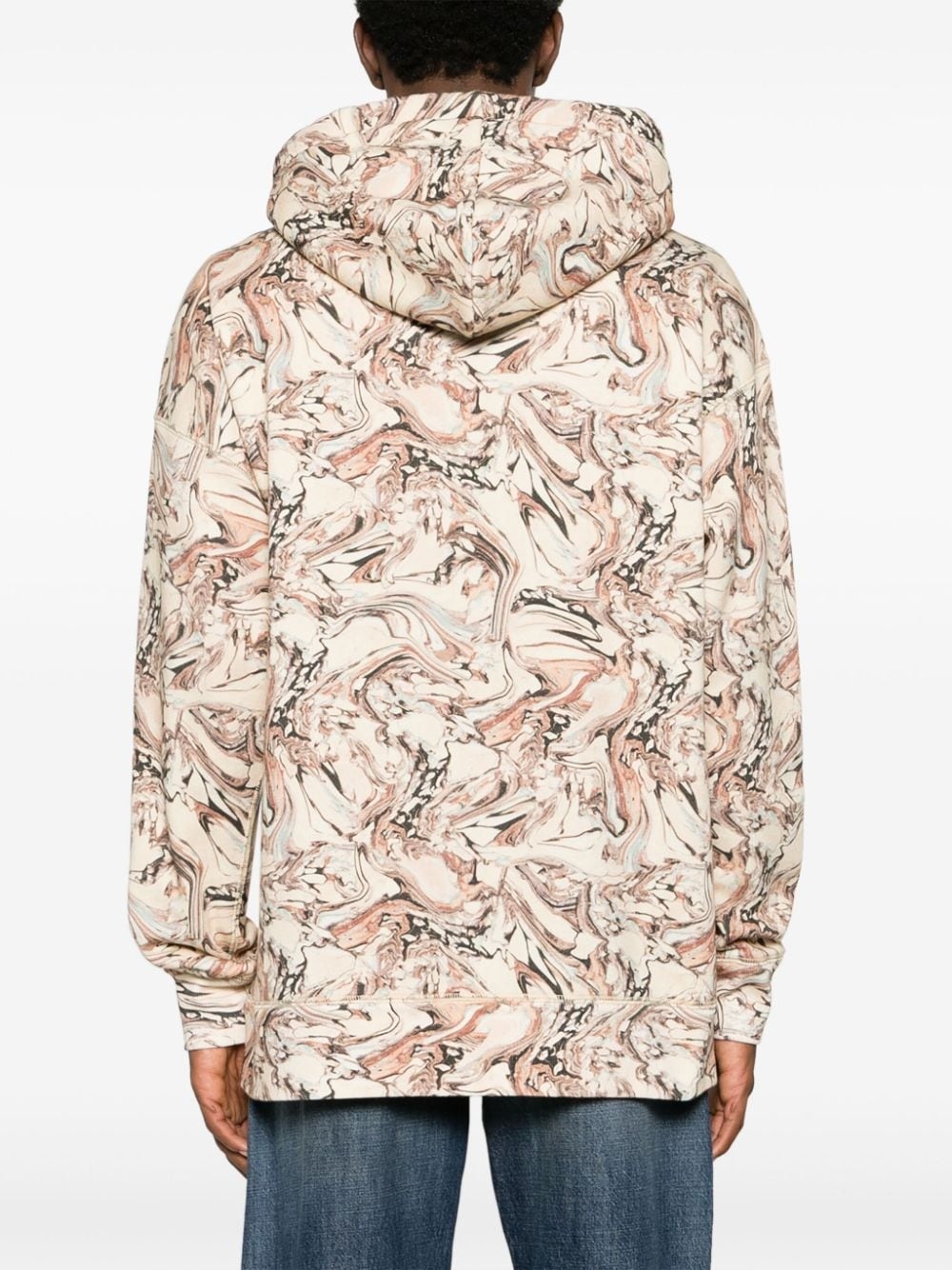 Marvin abstract-pattern cotton blend hoodie - 4