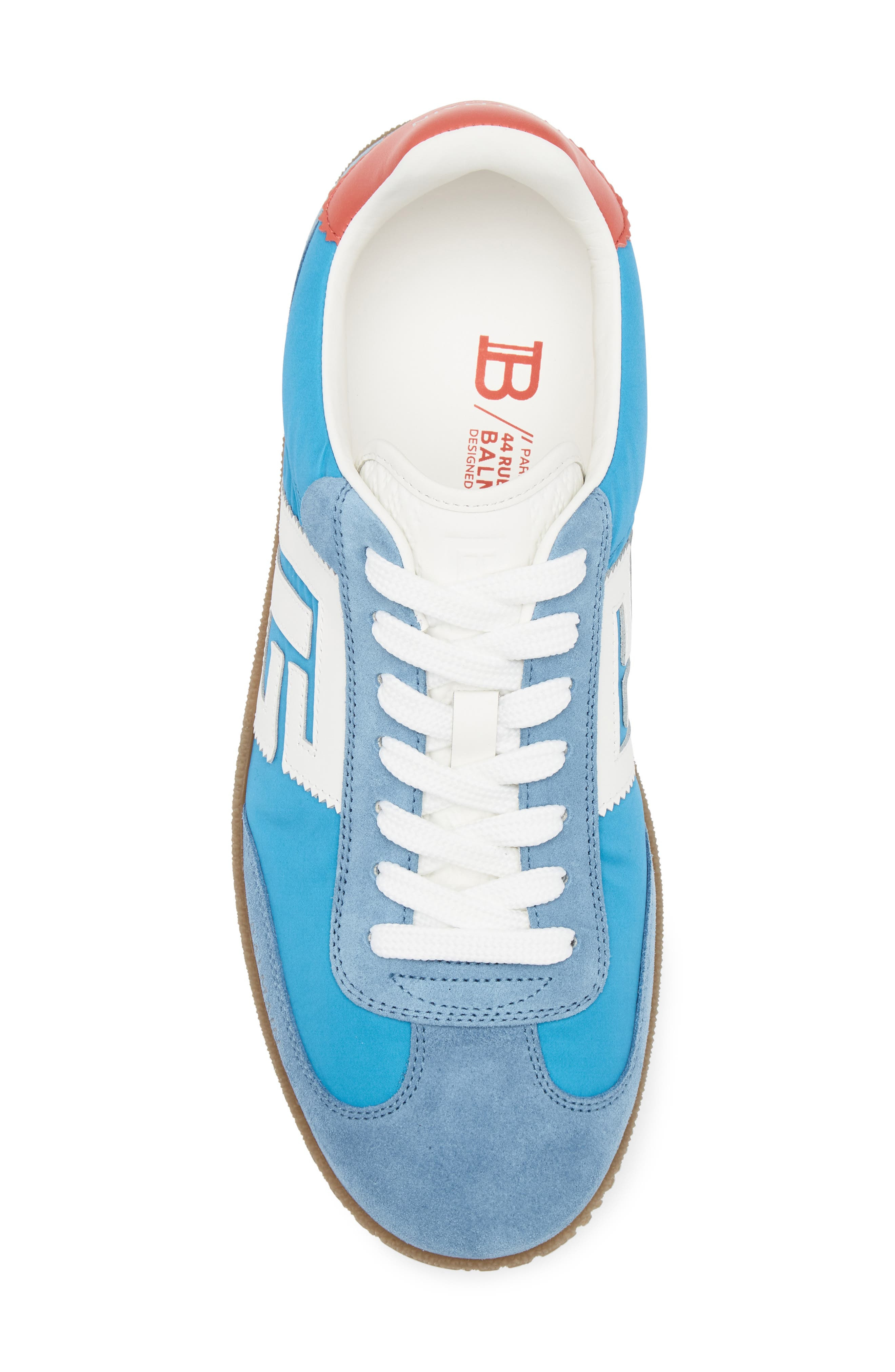 Balmain Swan Low Top Sneaker in 6Bs Blue at Nordstrom - 5