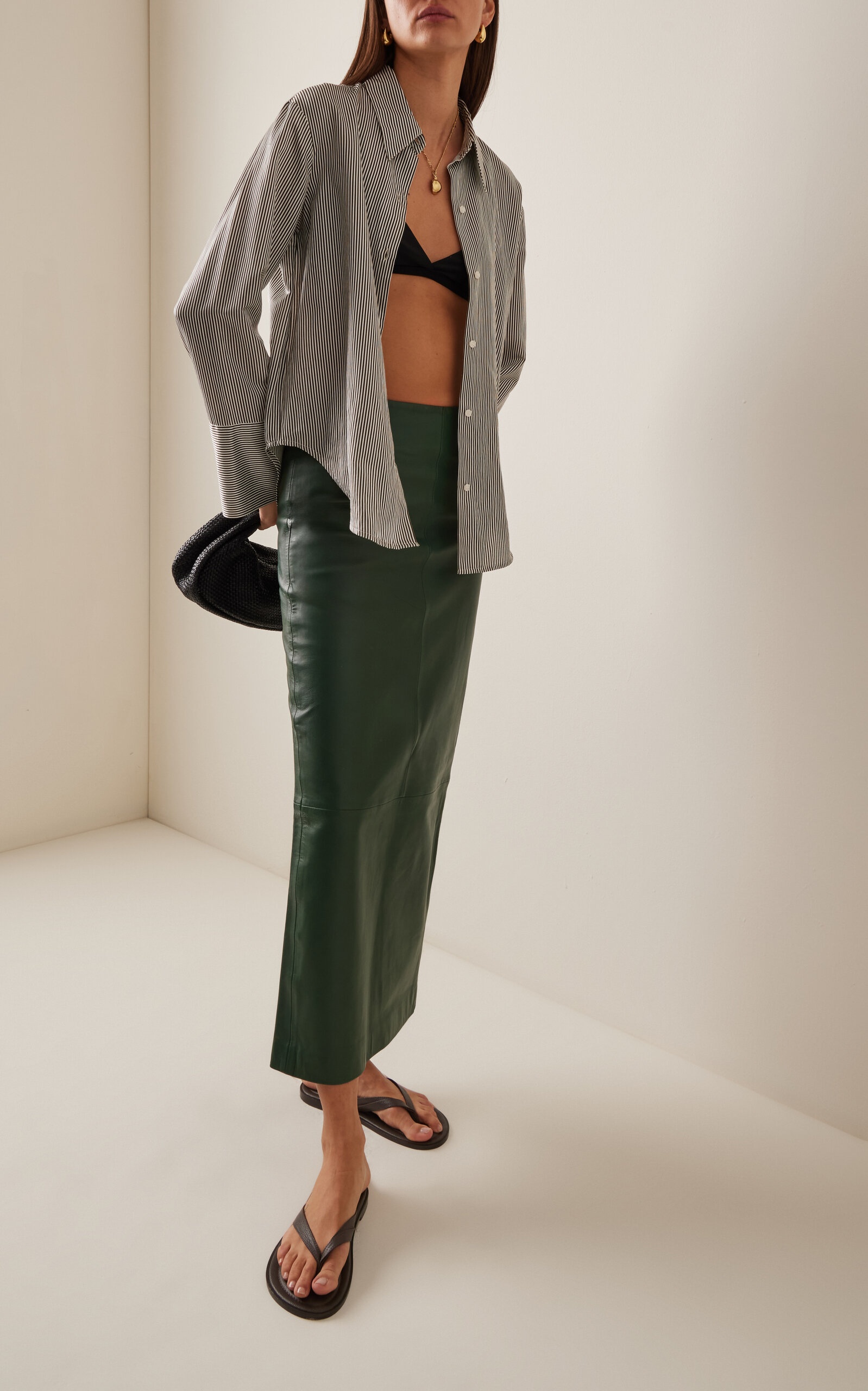 Morgan Leather Sandals grey - 2
