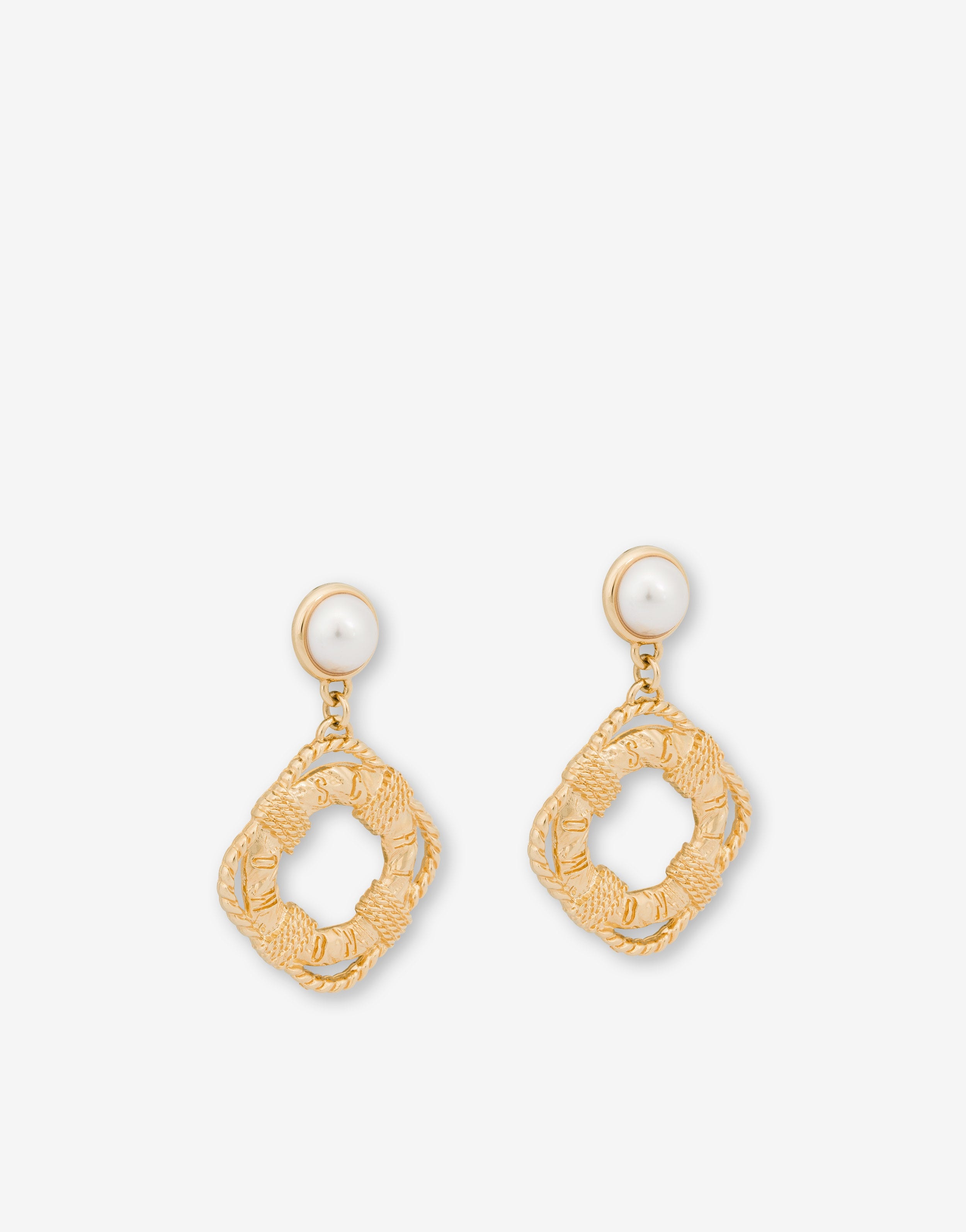MOSCHINO LIFESAVER DROP EARRINGS - 2