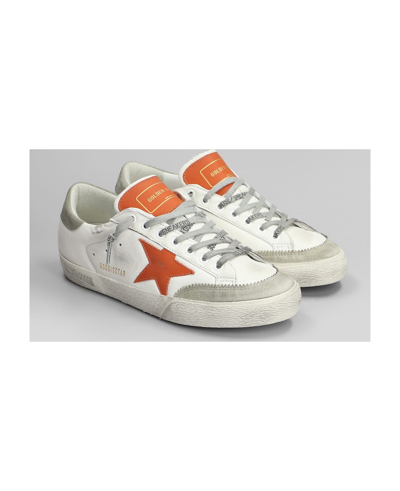 'st' White Leather Sneakers - 2