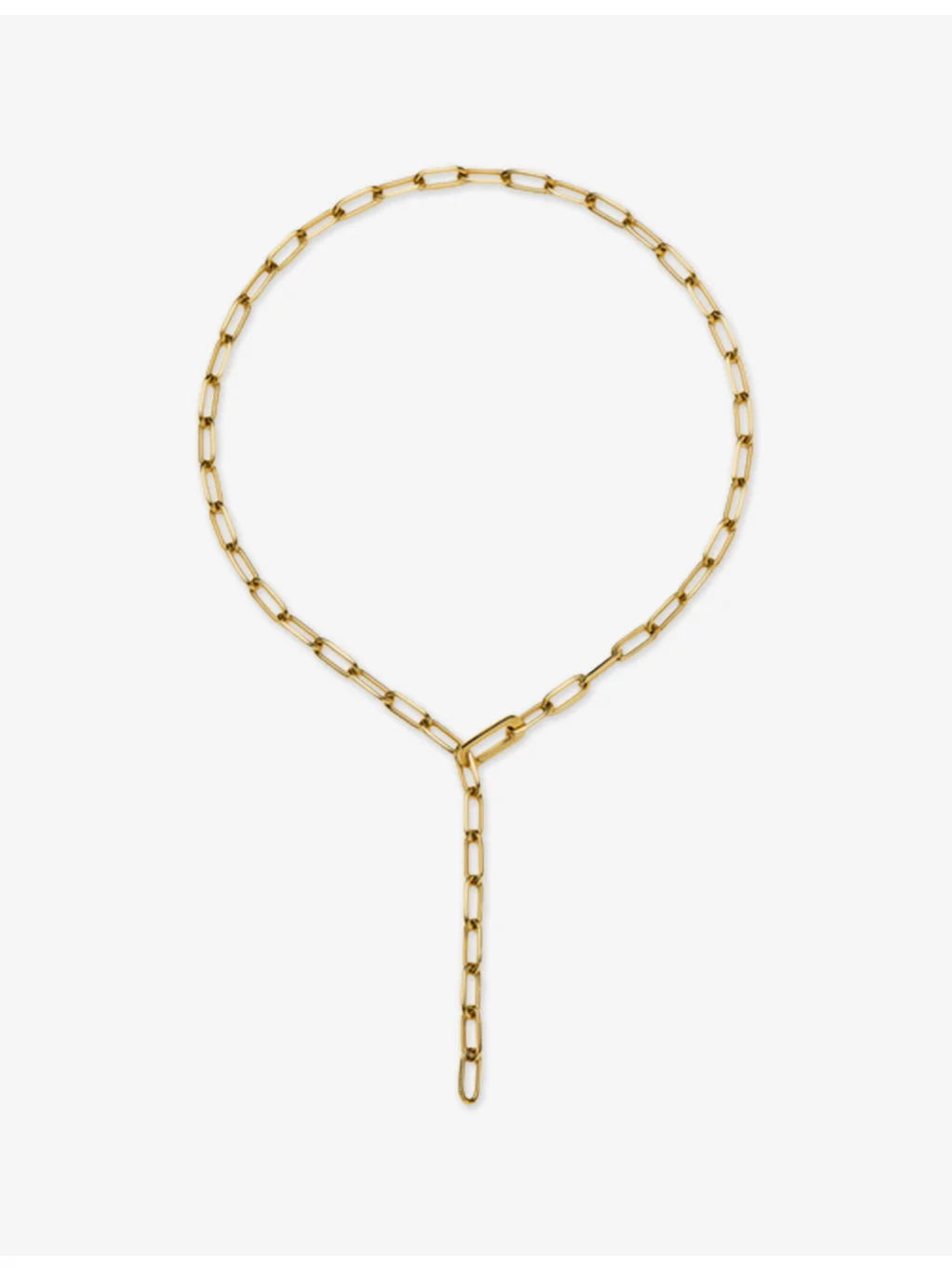 Classic Paperclip 18CT Gold PVD-Plated Stainless-Steel Chain Necklace - 1