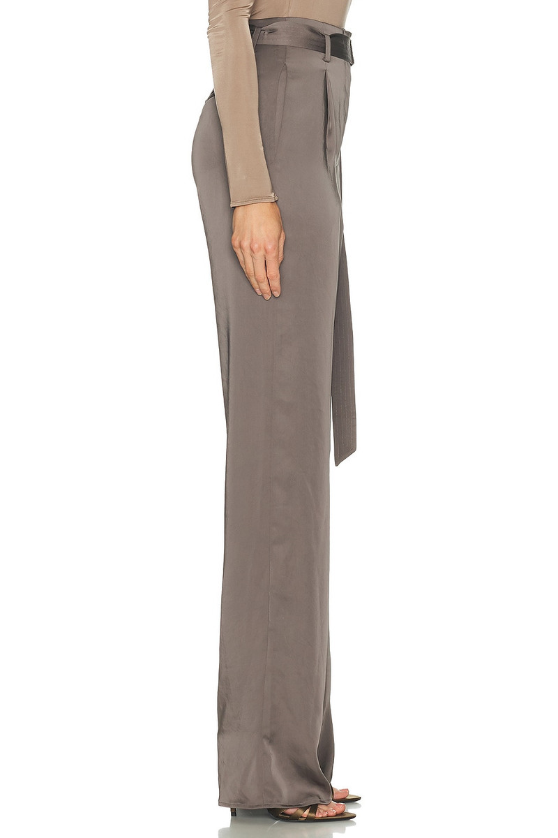 Lightweight Satin Belted Pant 3