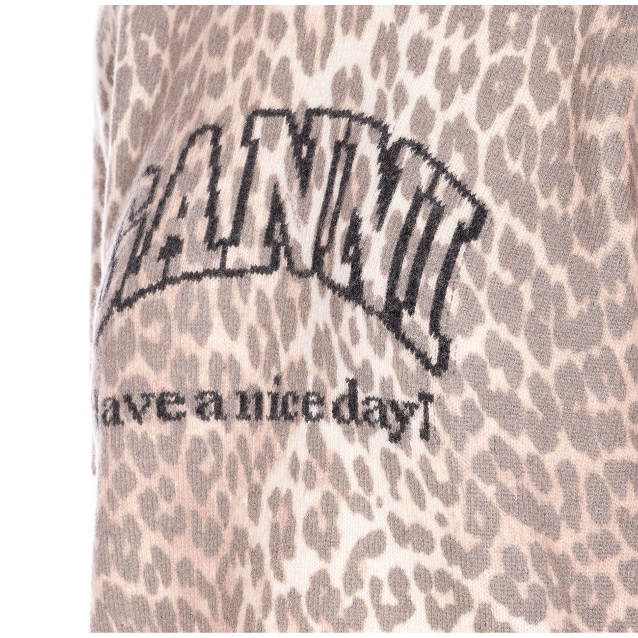 Ganni Women Leopard Wool Mix T-Shirt - 3