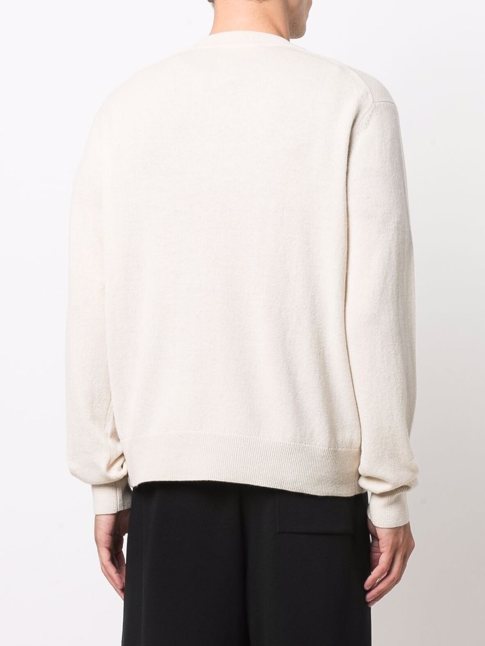 face-patch wool jumper - 5