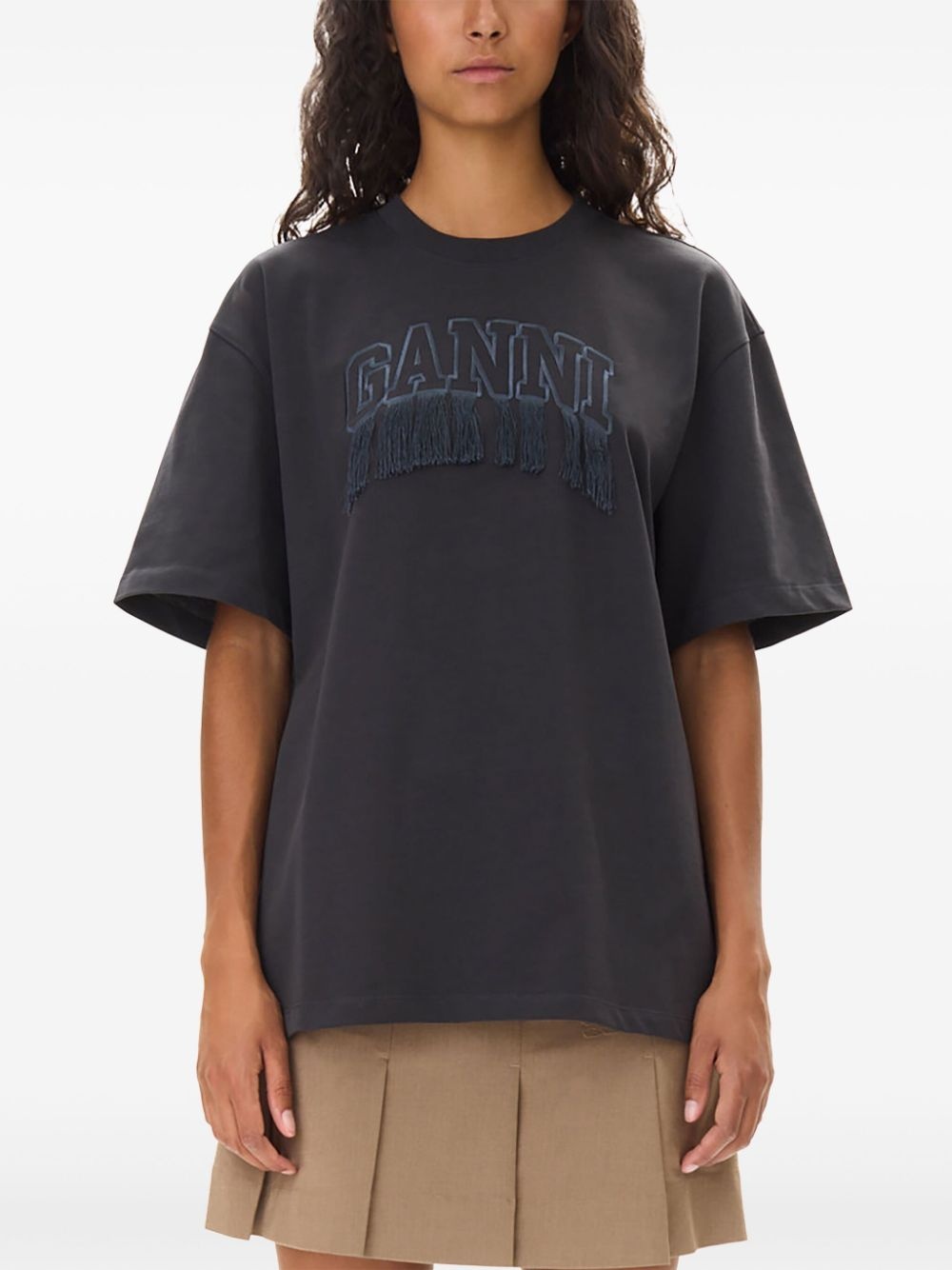 logo-embroidered T-shirt - 5