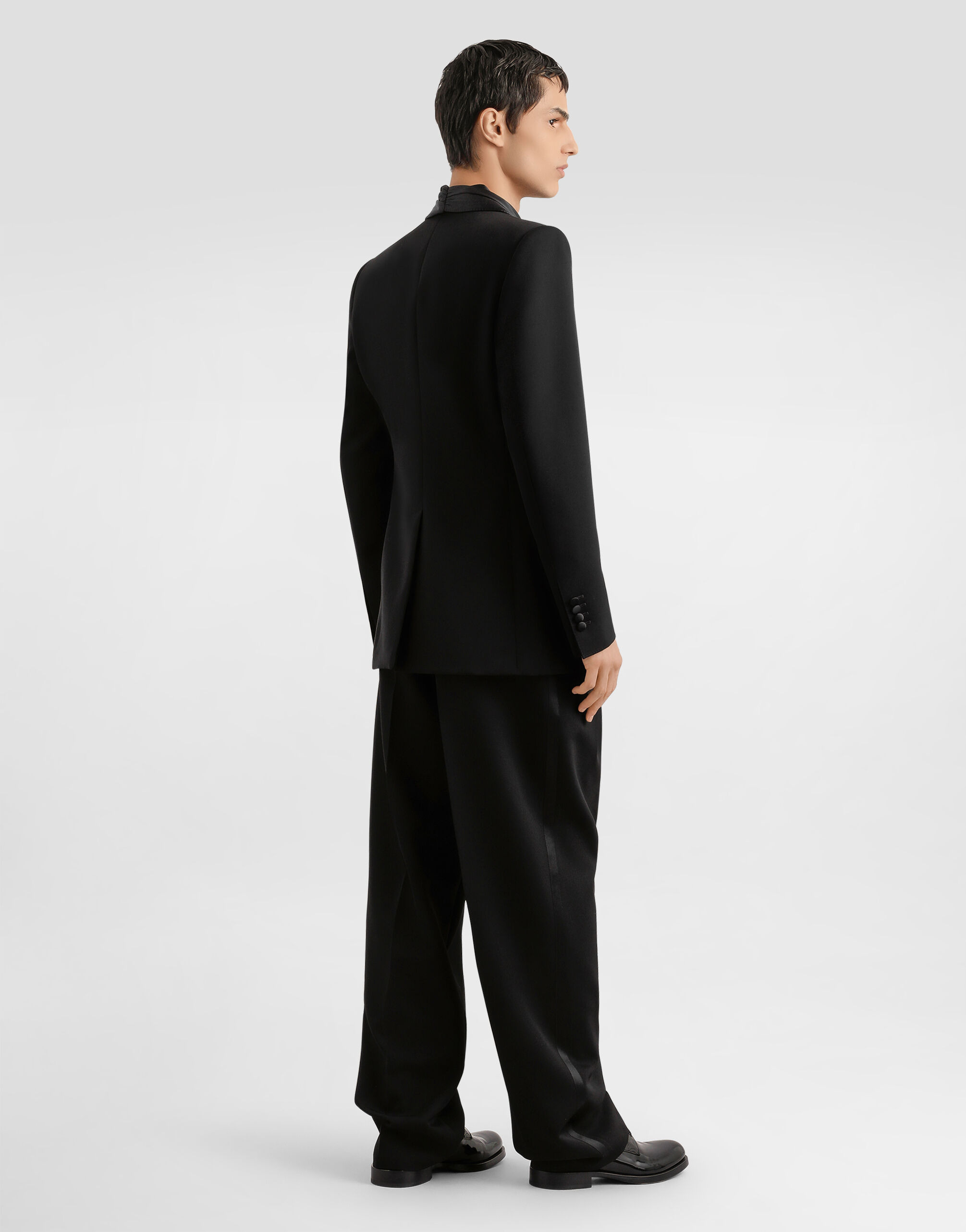 Single-breasted jacket inwool gabardine - 3