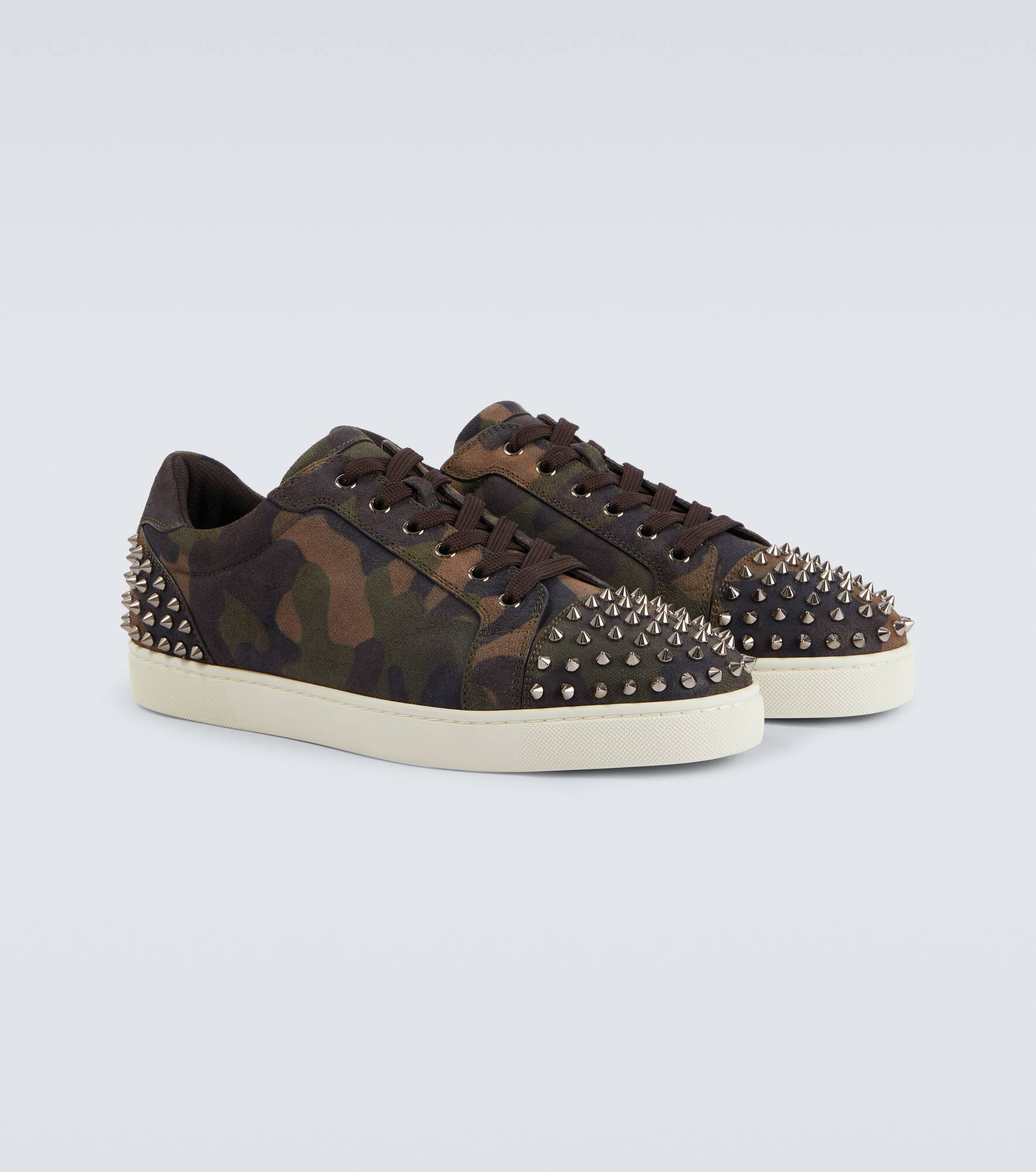 Seavaste camouflage spiked suede sneakers - 5