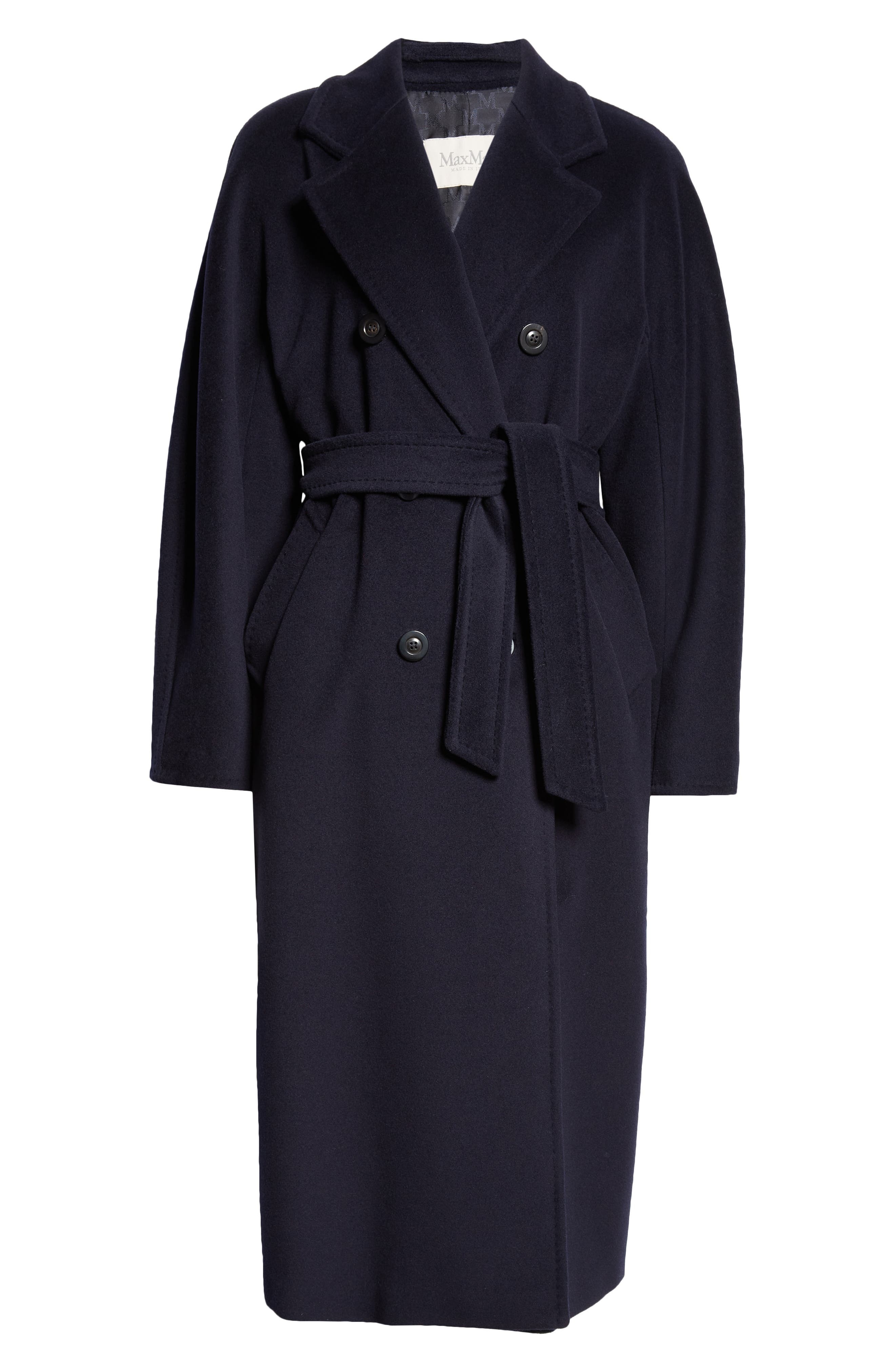 Max Mara Madame Double Breasted Wool & Cashmere Coat in Ultramarine at Nordstrom - 7