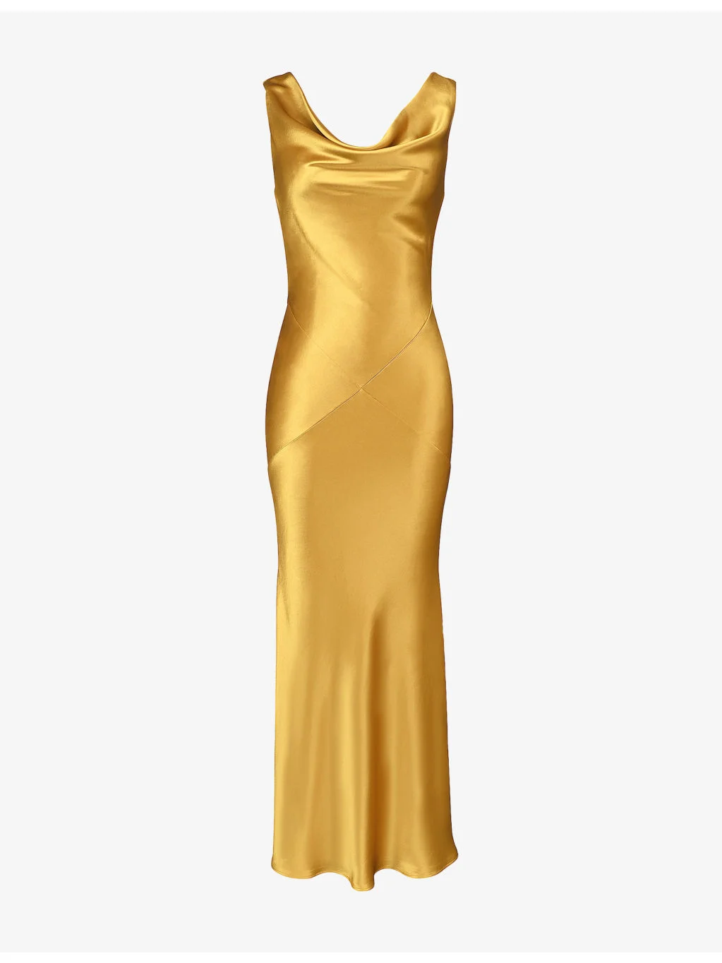 Safaira Cowl-Neck Satin Maxi Dress - 1
