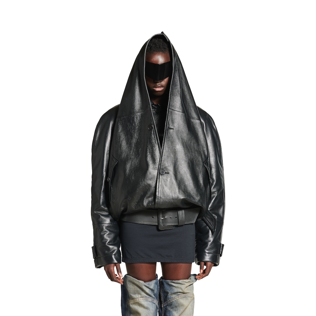 Women's Flipped Jacket in Black - 5