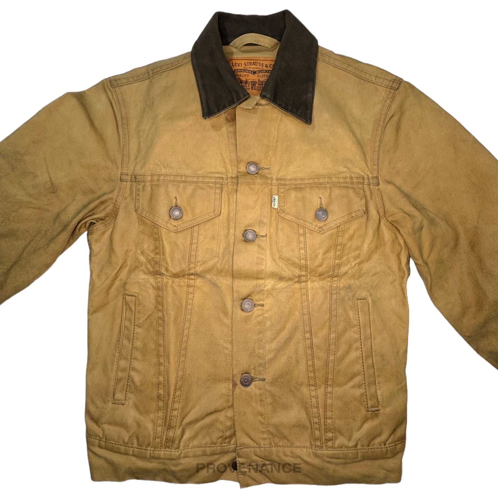 Levis x Filson - Levis x Filson Trucker Jacket - Tan Waxed Tin Cloth S - 3