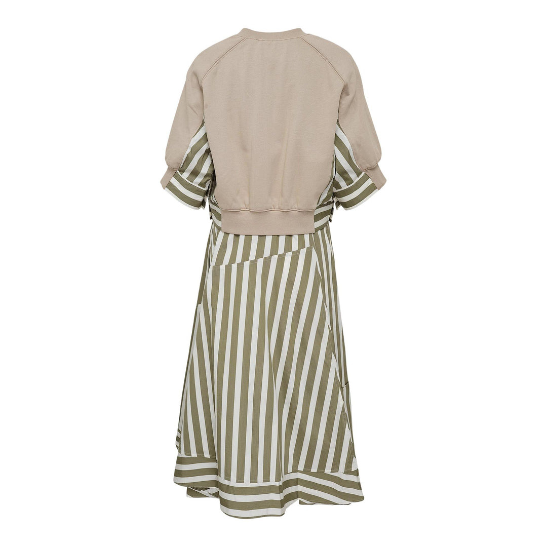 3/4 Sleeve Sweatshirt Combo Dress - 2