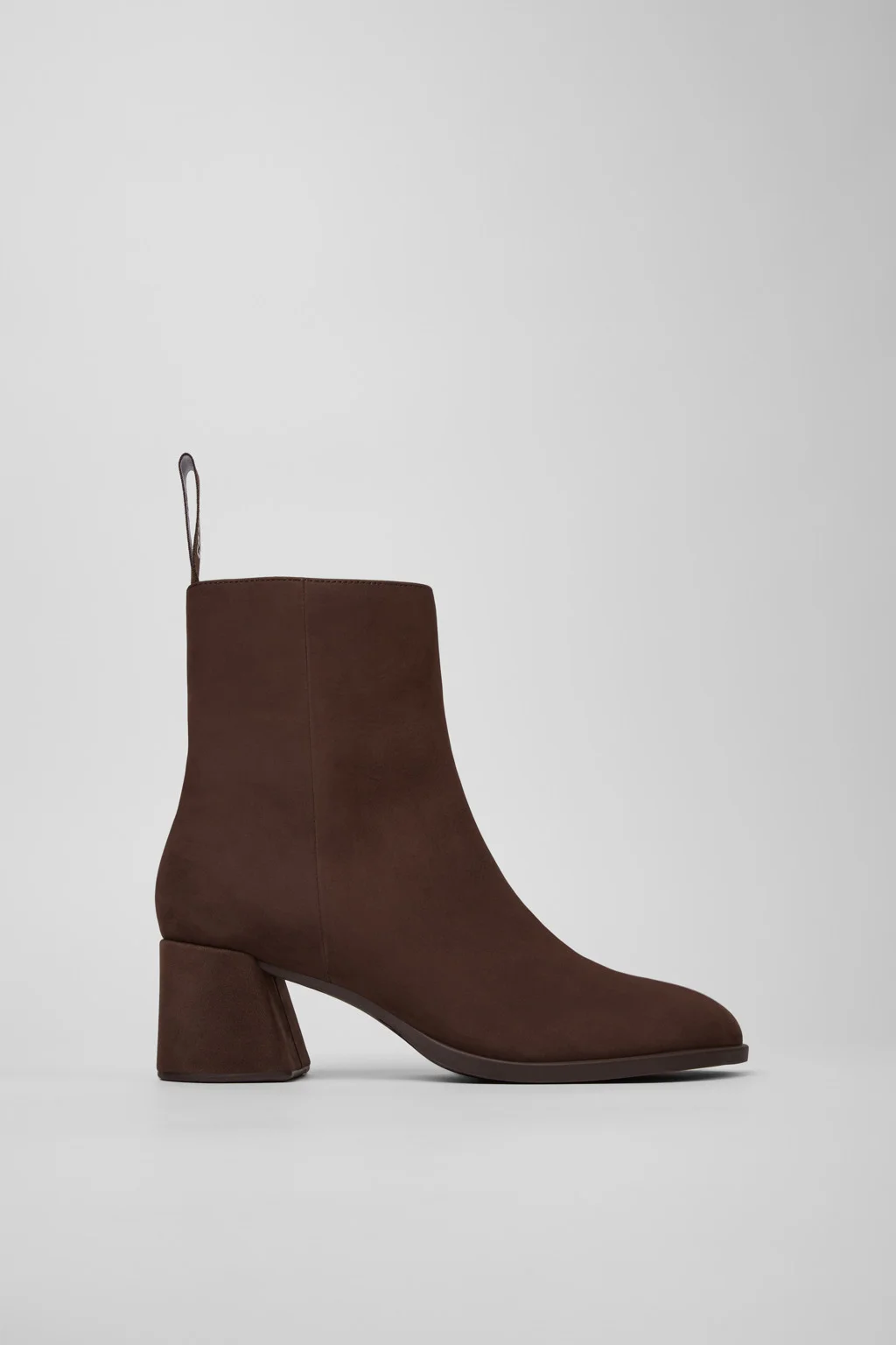 Kora Brown Nubuck Mid Boots for Women. - 1