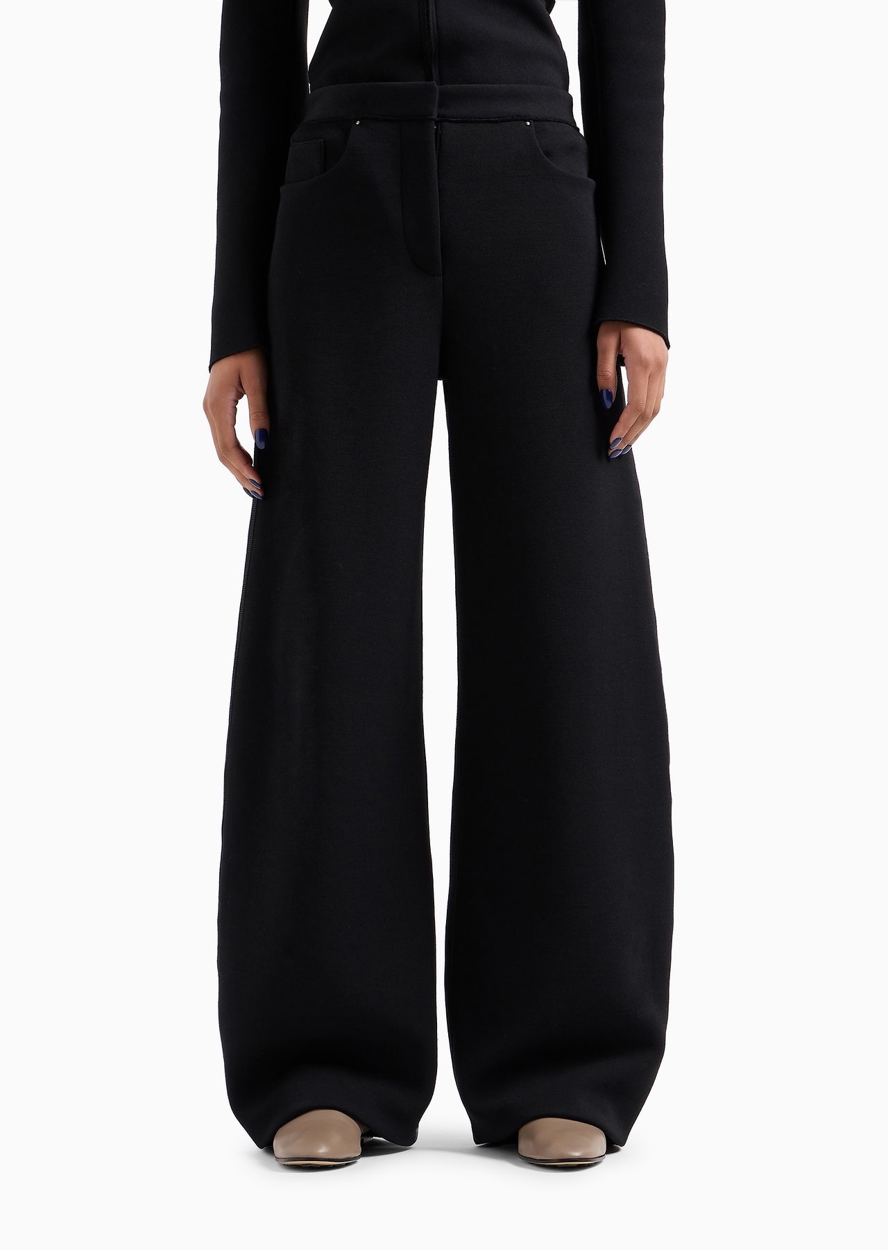 ASV wide trousers in double jersey made of a virgin wool blend - 2