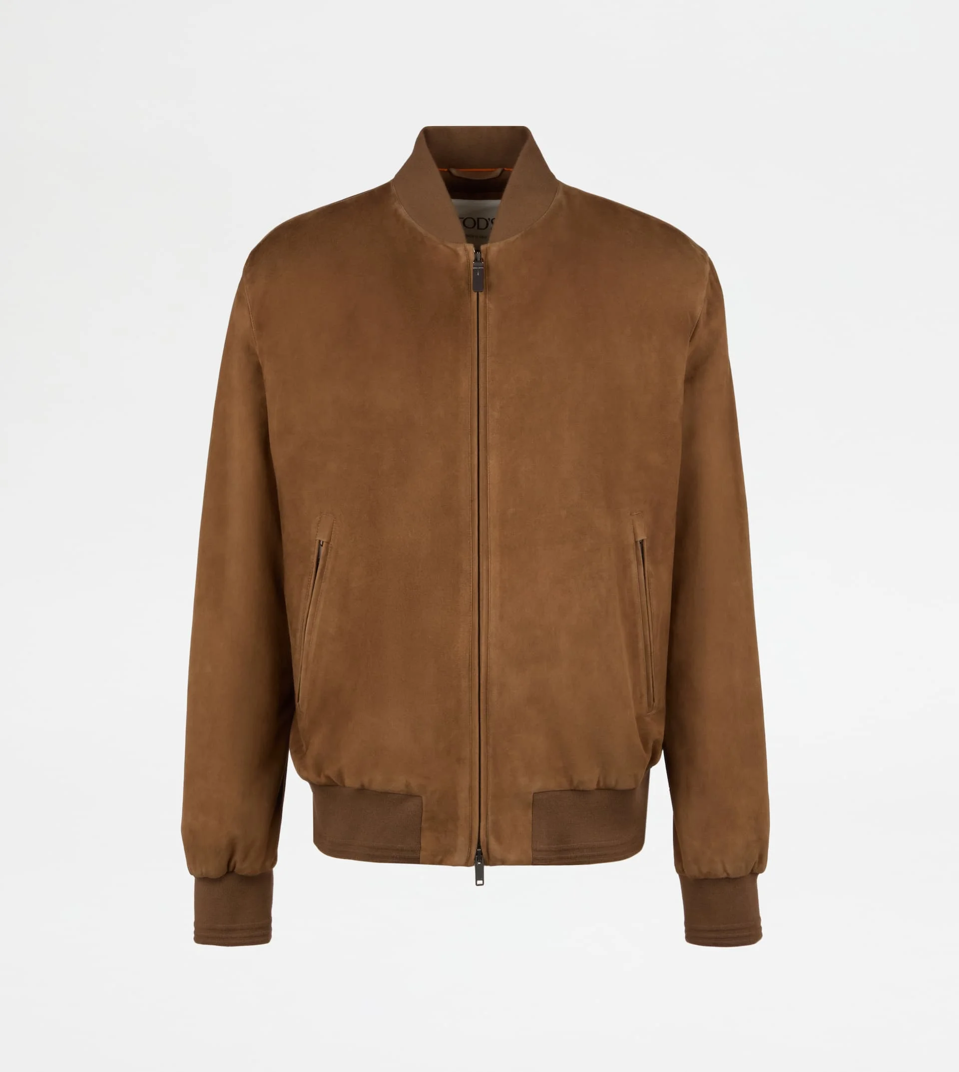 BRERA BOMBER JACKET IN PASHMY SUEDE - BROWN - 1