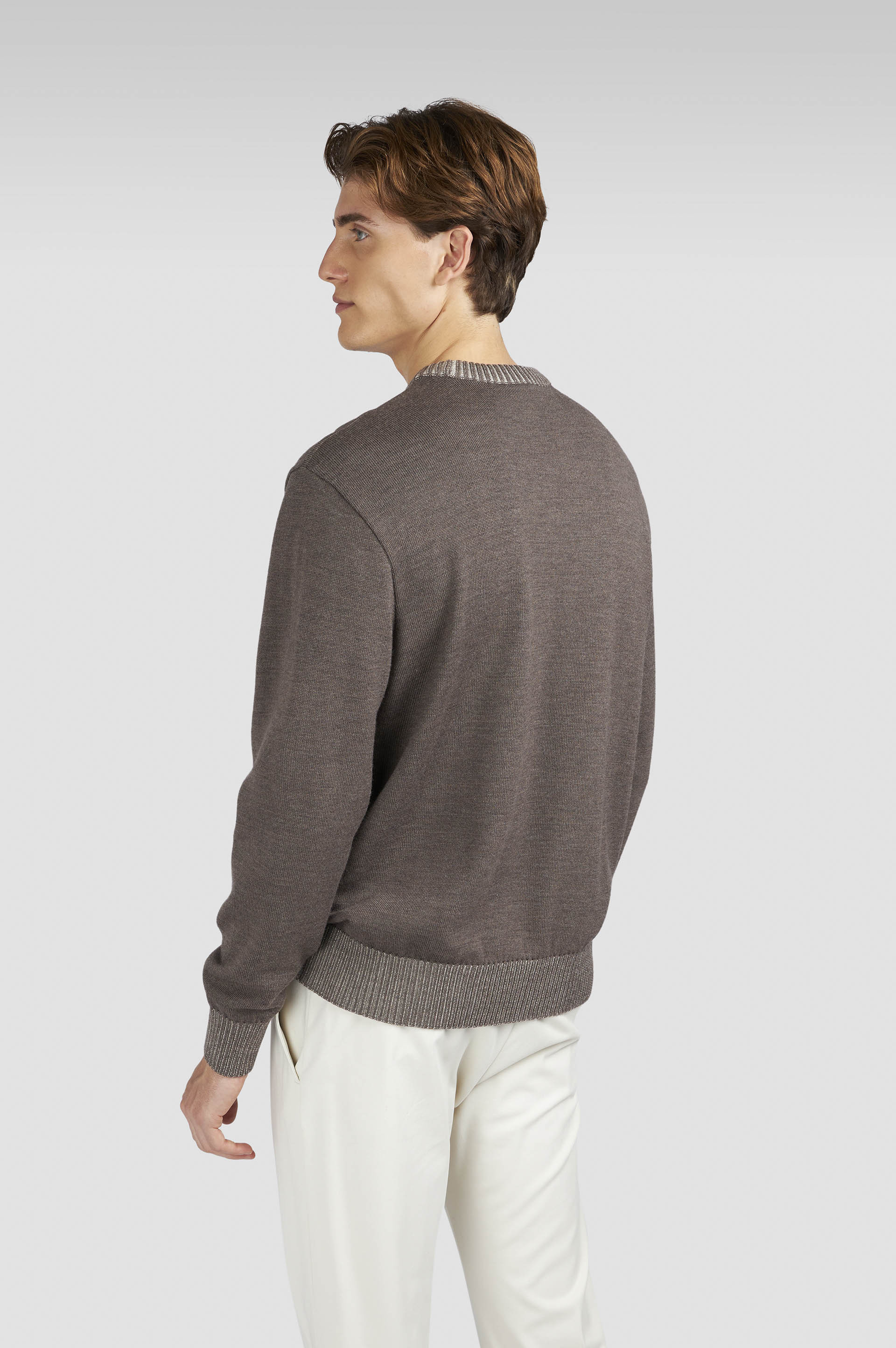 SOFT COOL TOUCH WOOL CREWNECK SWEATER - 3