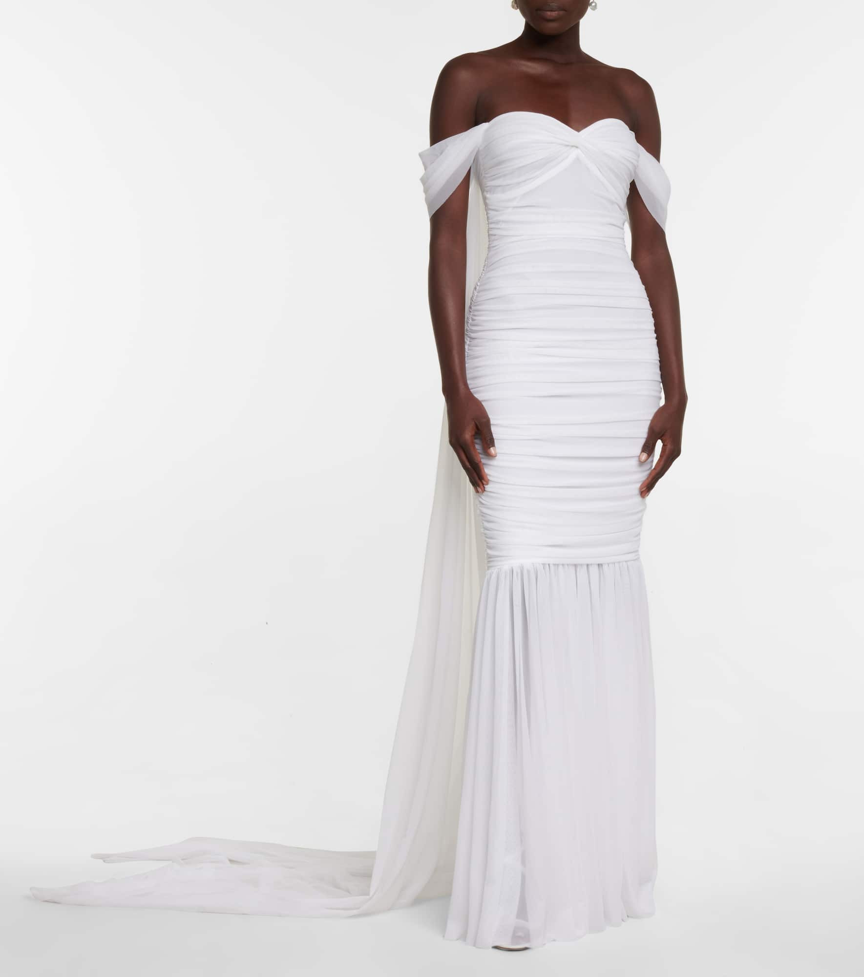 Walter off-shoulder gown - 2
