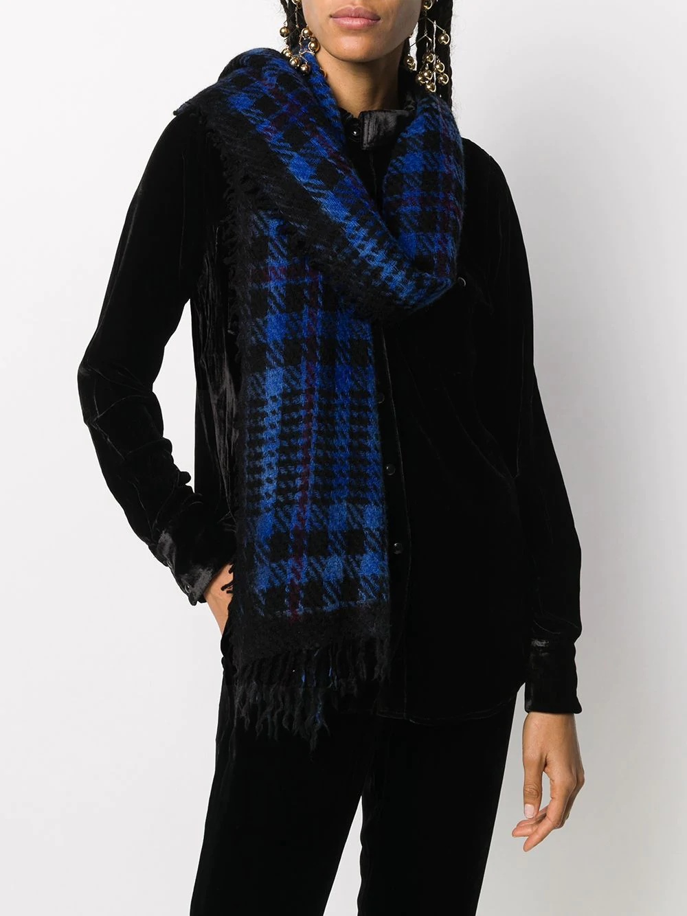 Massy plaid print scarf - 2