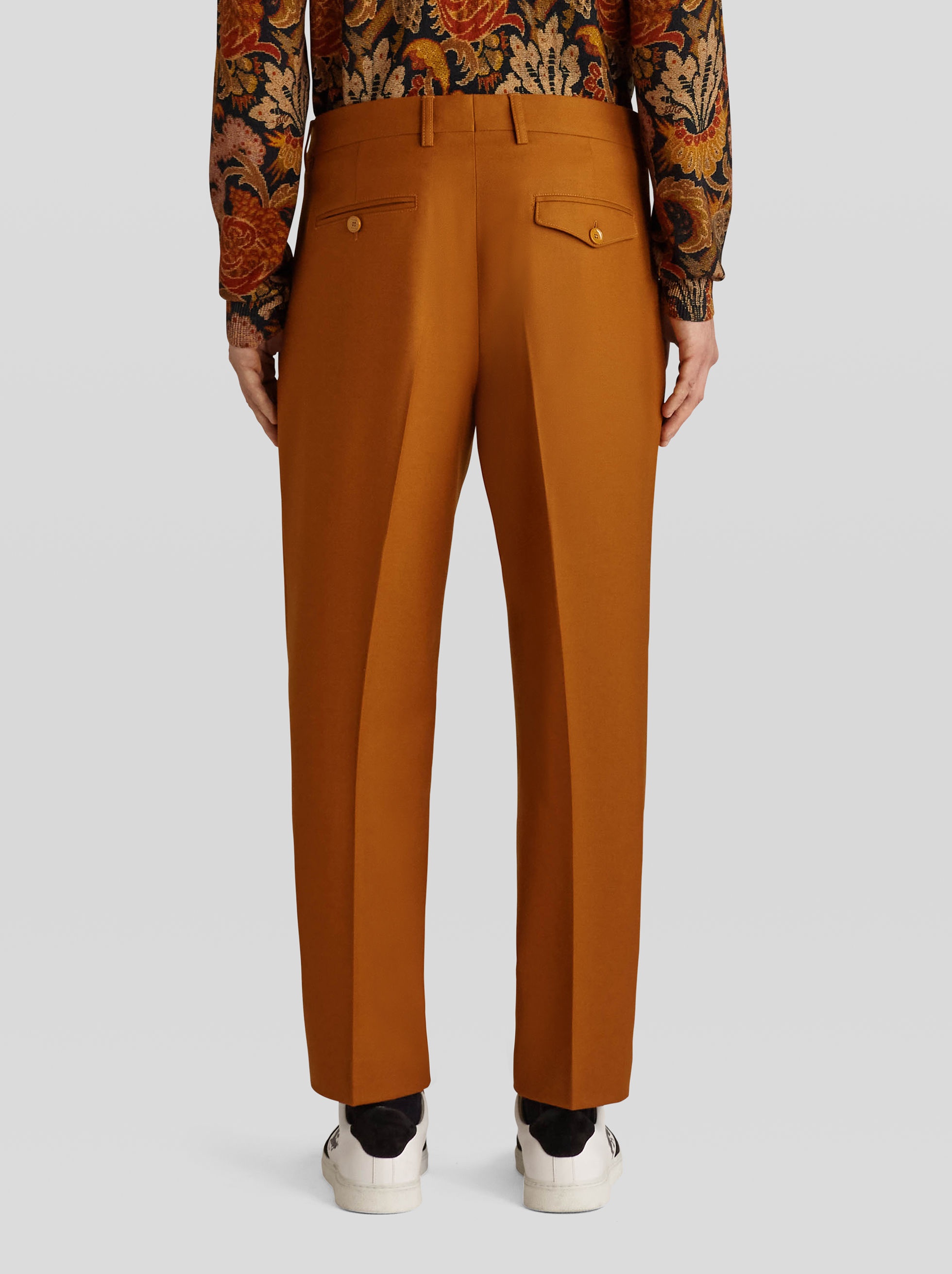 WOOL TROUSERS WITH ONE TUCK - 4