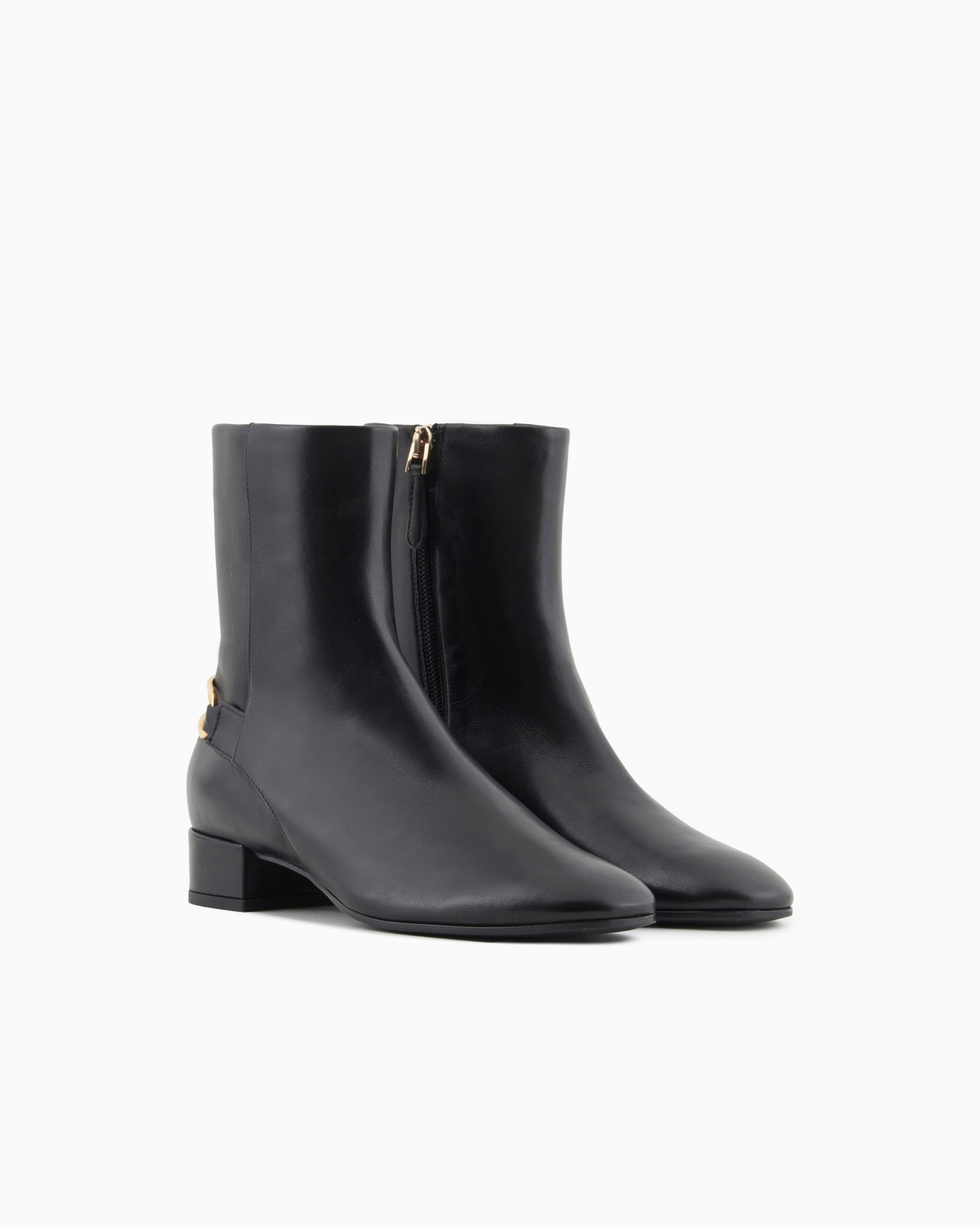 Nappa-leather ankle boots with an eagle plate - 2