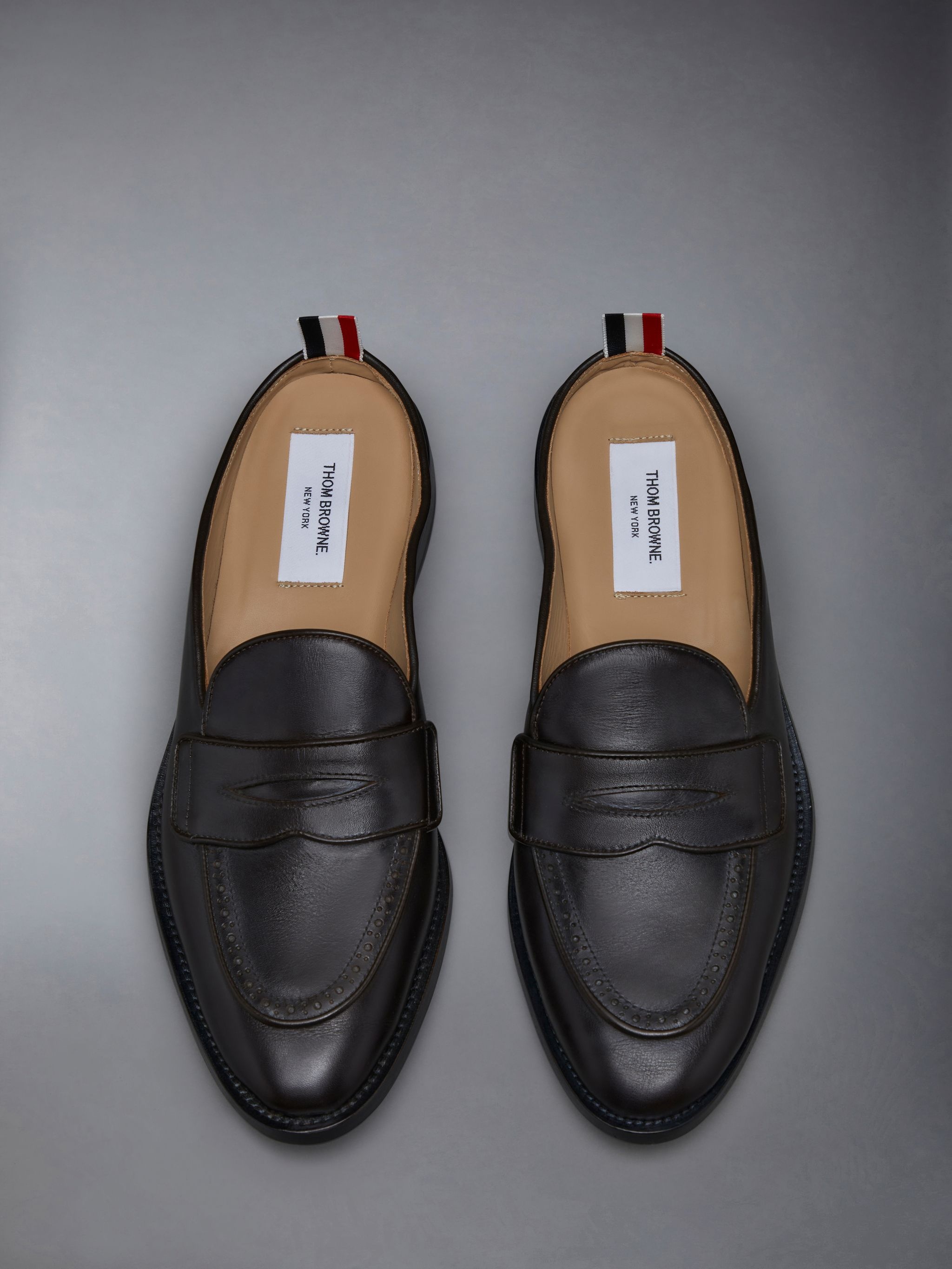 Thom Browne Patent Leather Penny Loafers - Black