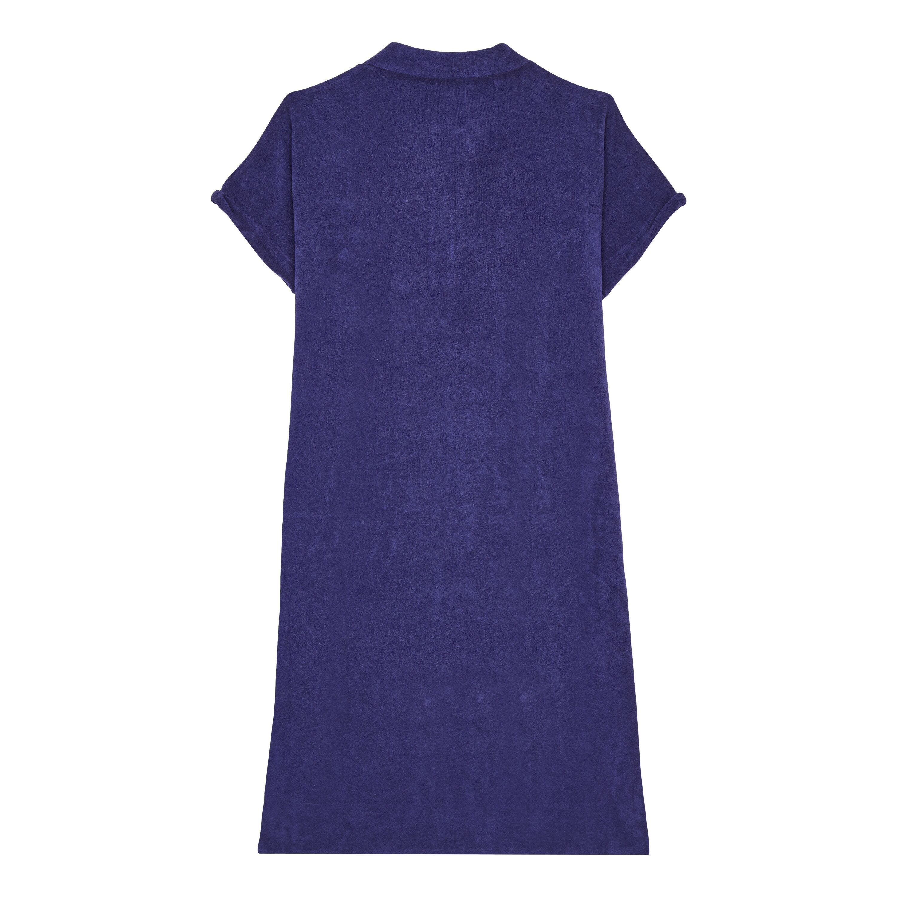 Vilebrequin Women's Solid Organic Terry Polo Dress in Minuit at Nordstrom - 2