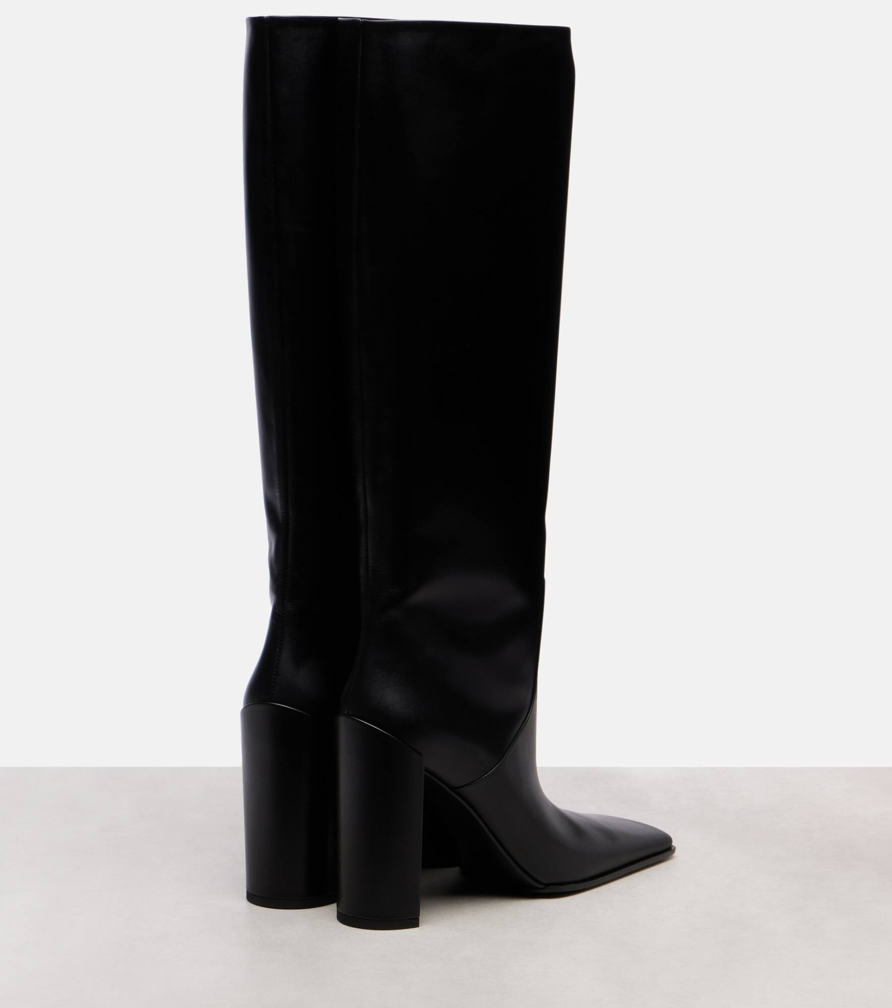 Square 90 leather knee-high boots - 2