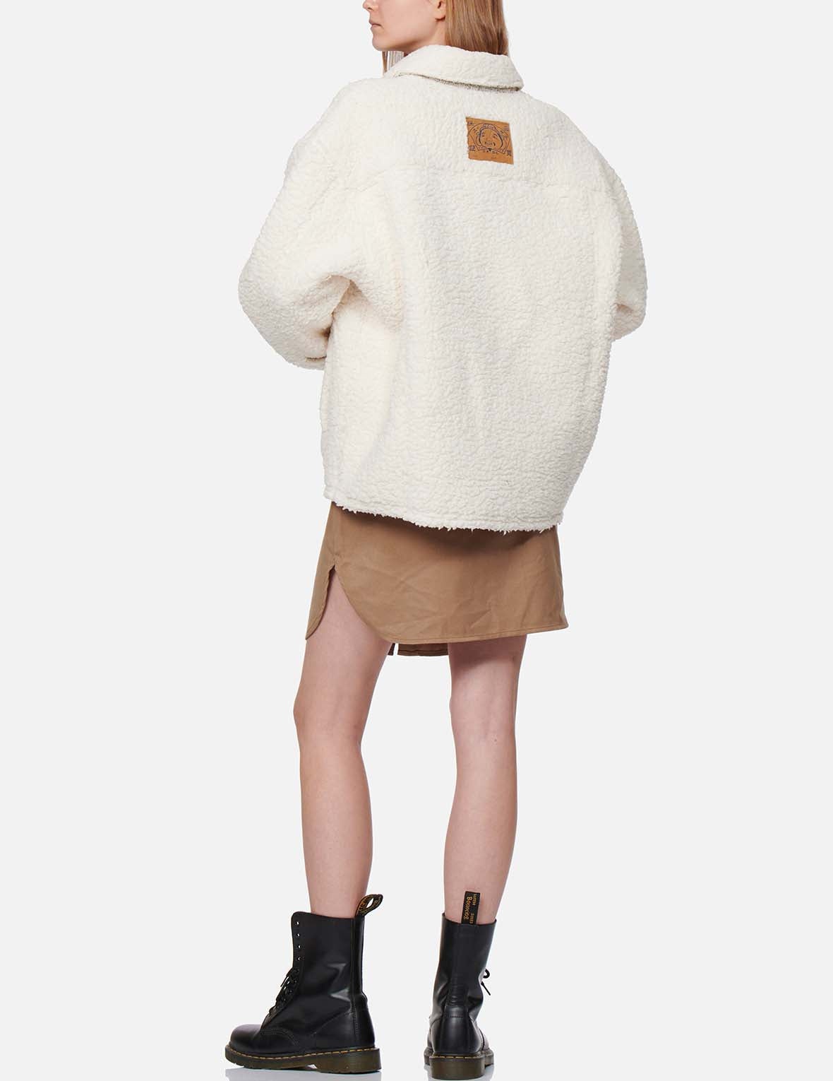 Seagull Reversible Sherpa/Tweed Shirt Jacket - 6