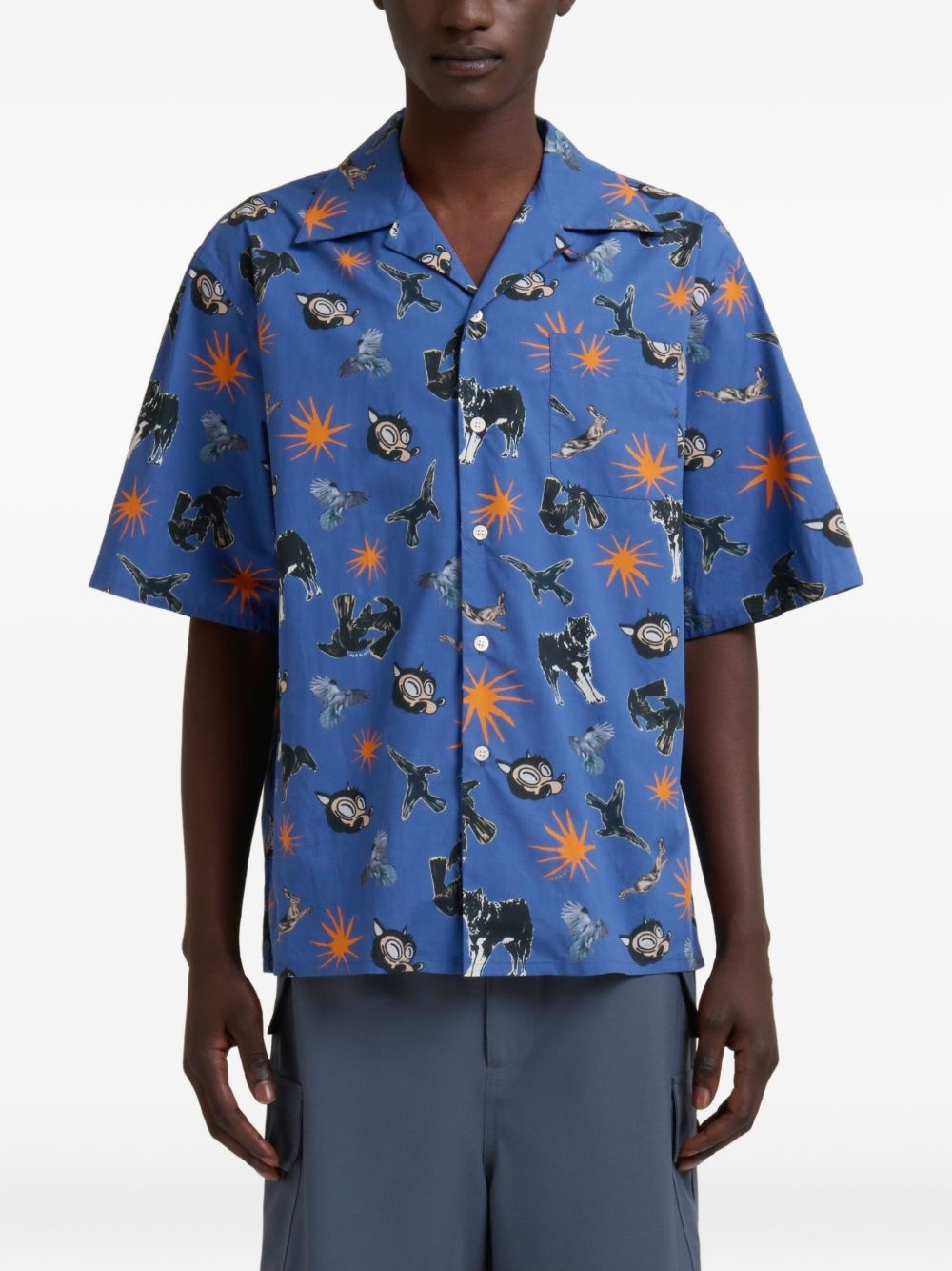 graphic-print short-sleeve shirt - 2