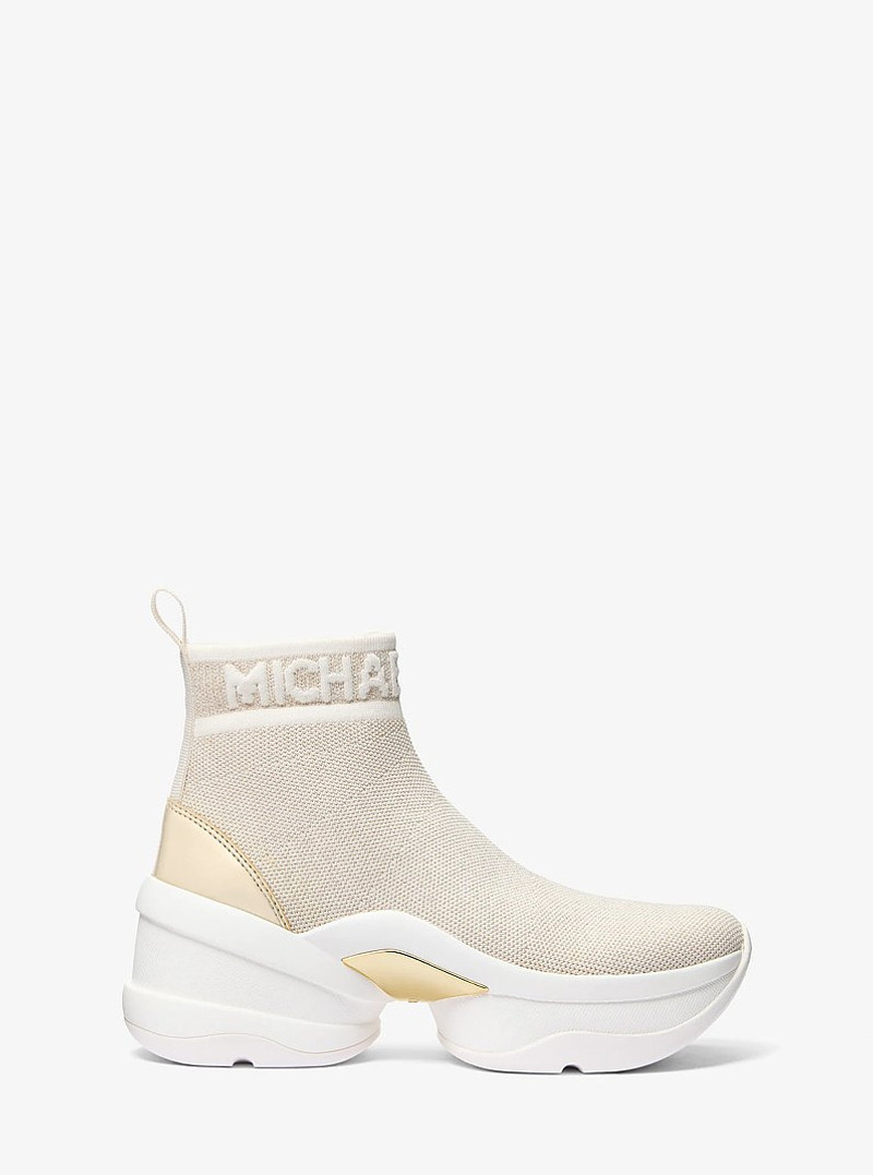 Olympia Metallic Stretch Knit Boot 1