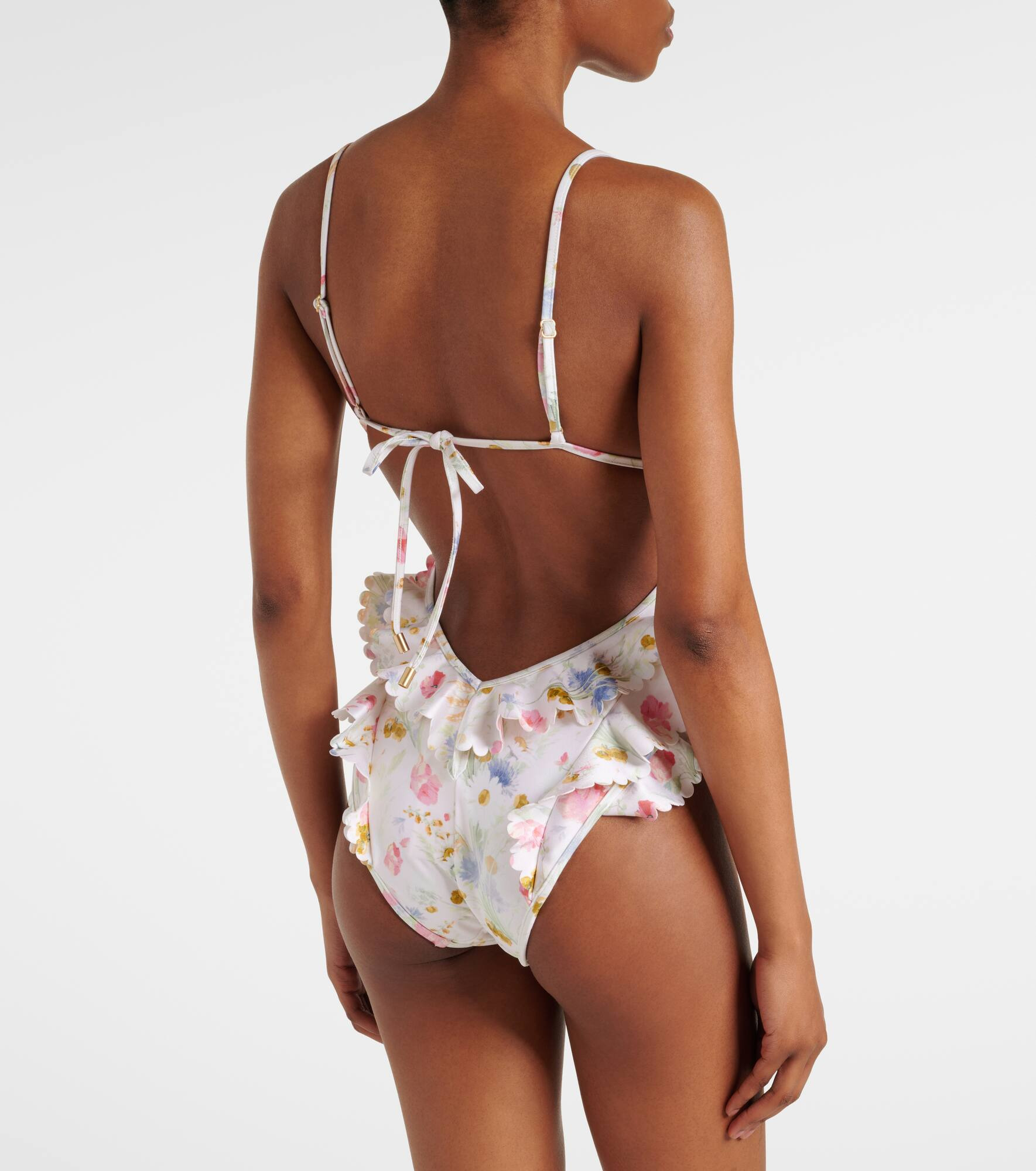Floral ruffled swimsuit - 3